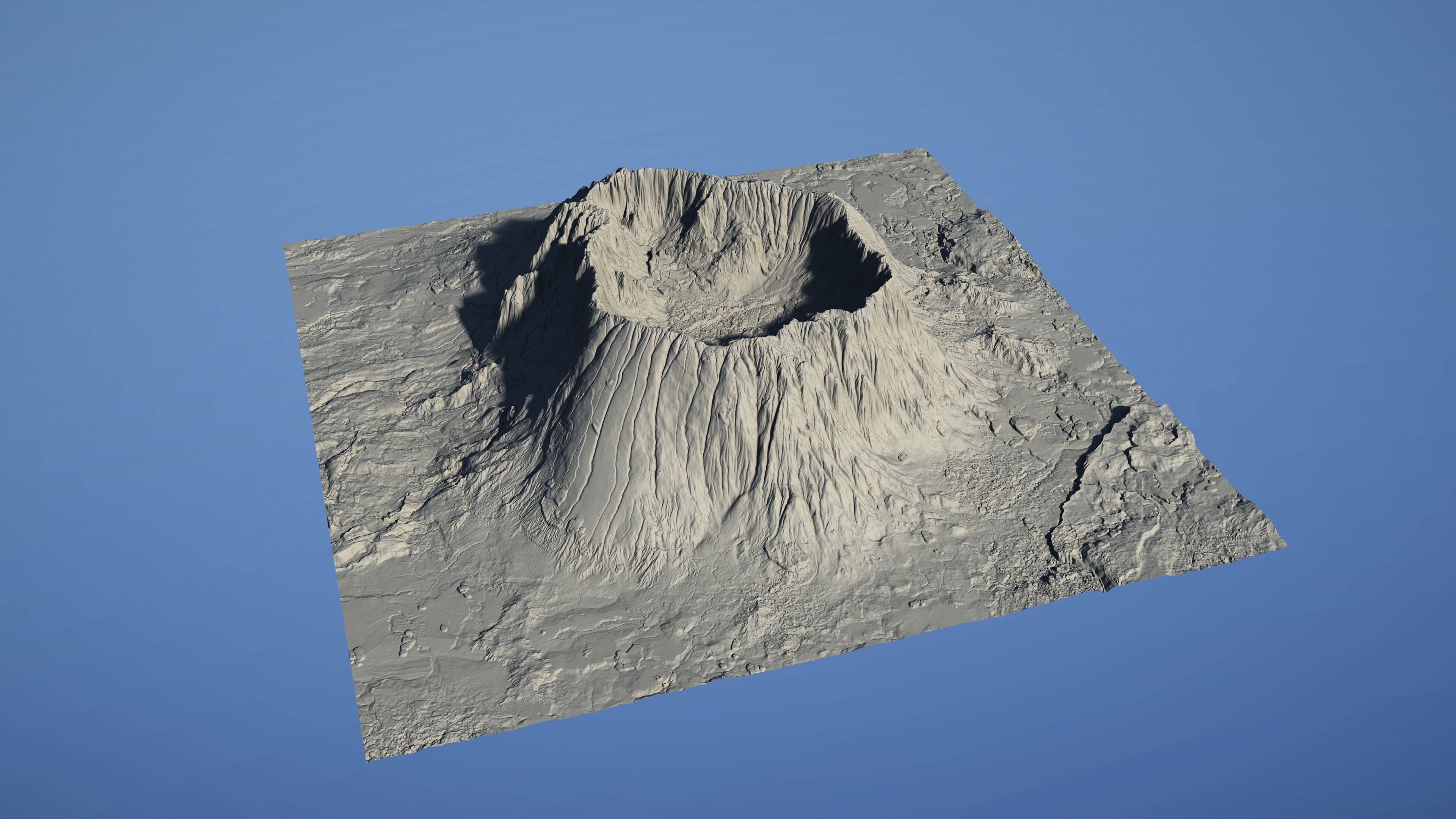 Landscape Environment Volcano Snow 03 Low-poly 3D model_23