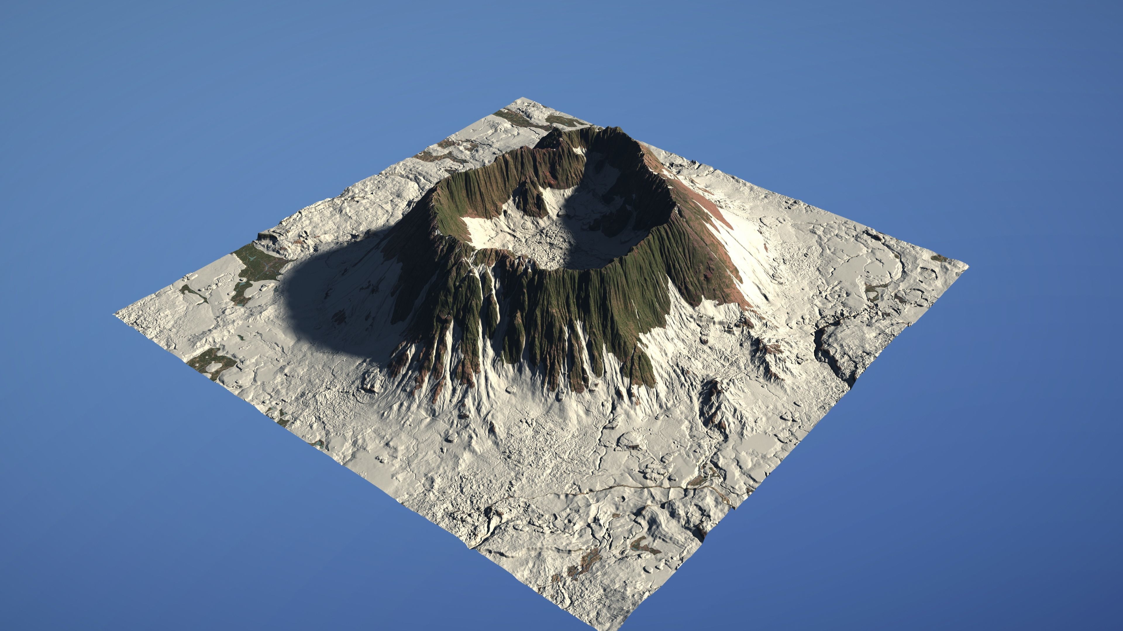 Landscape Environment Volcano Snow 03 Low-poly 3D model_15
