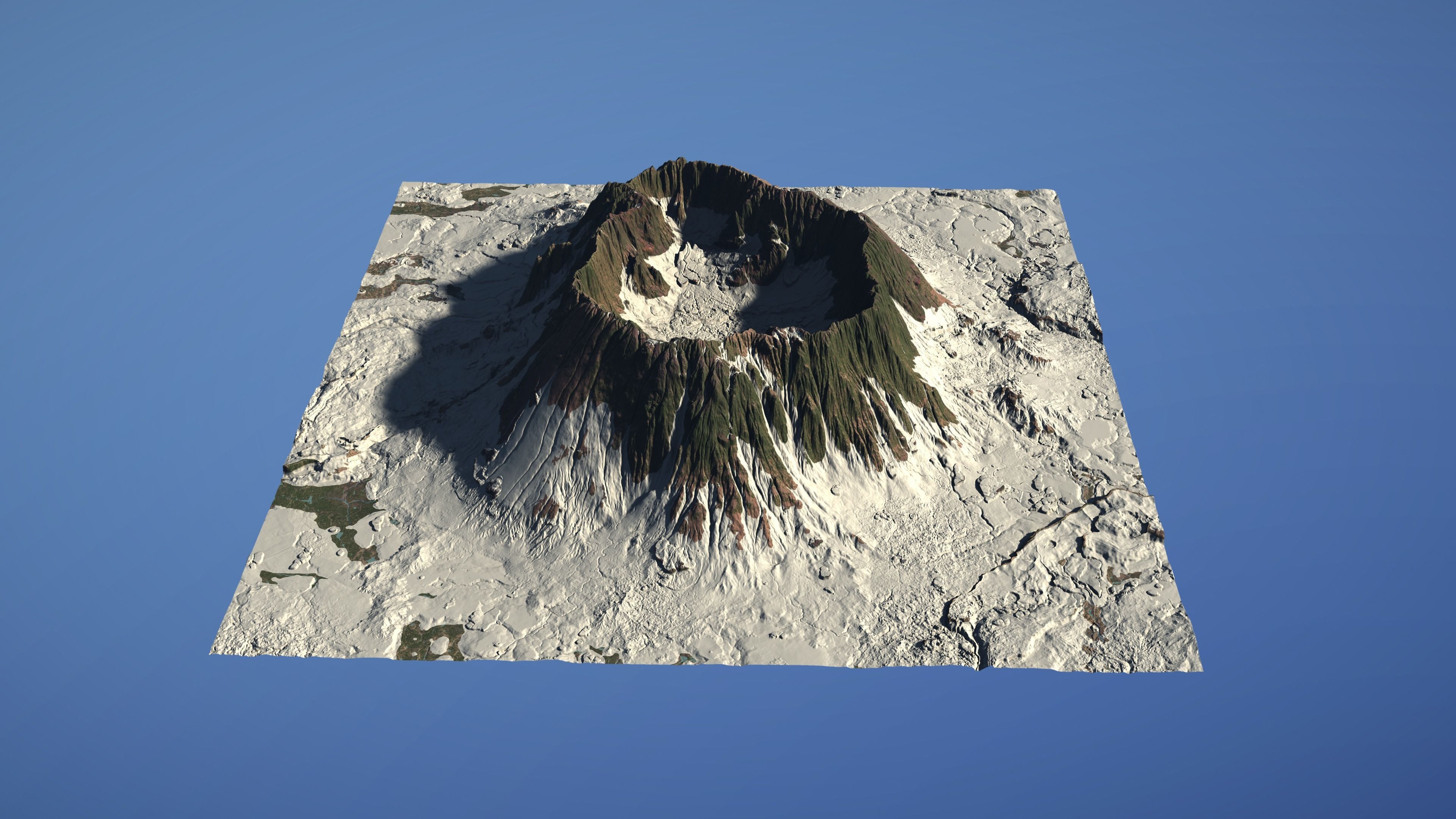 Landscape Environment Volcano Snow 03 Low-poly 3D model_21