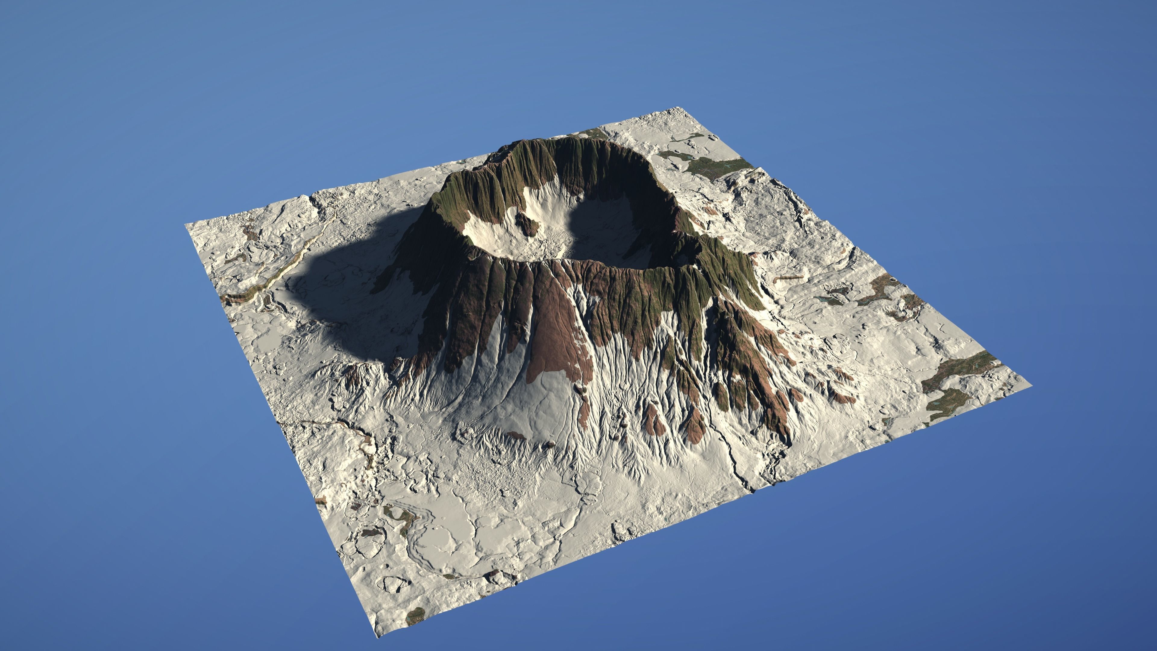 Landscape Environment Volcano Snow 03 Low-poly 3D model_14