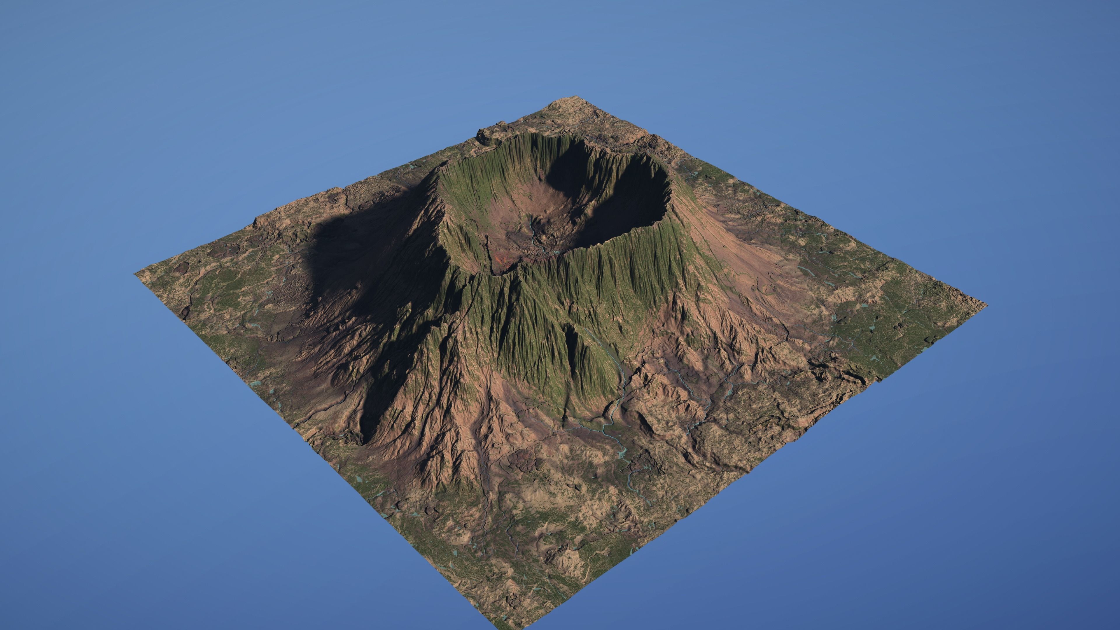 Landscape Environment Volcano Snow 03 Low-poly 3D model_7