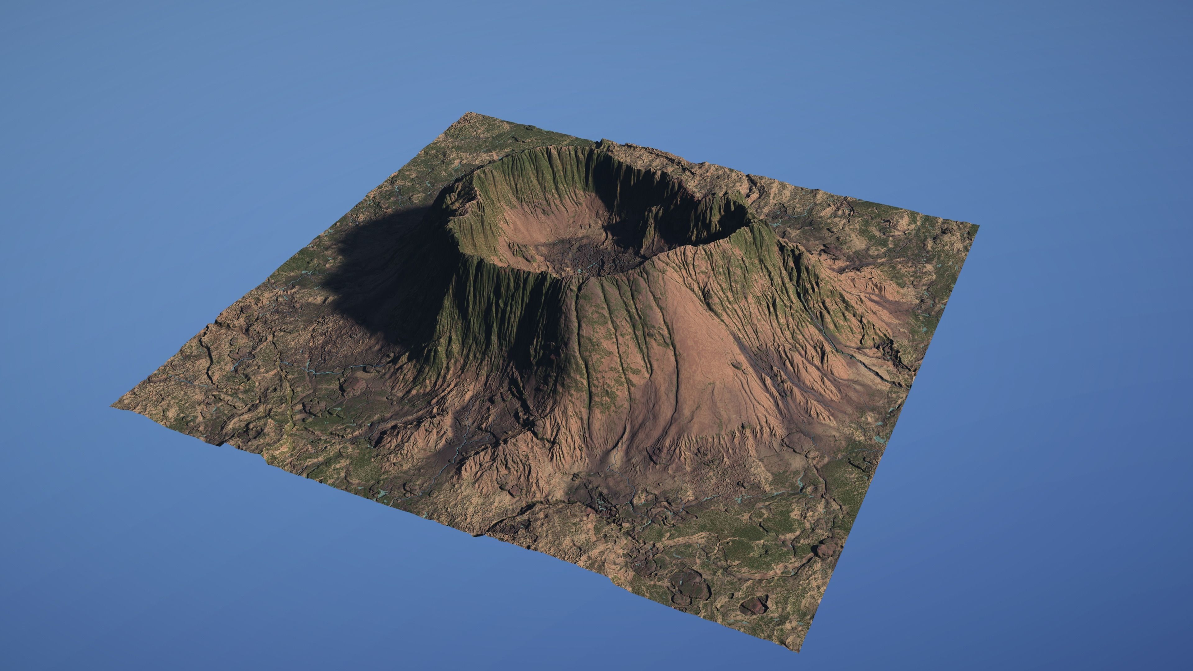 Landscape Environment Volcano Snow 03 Low-poly 3D model_4