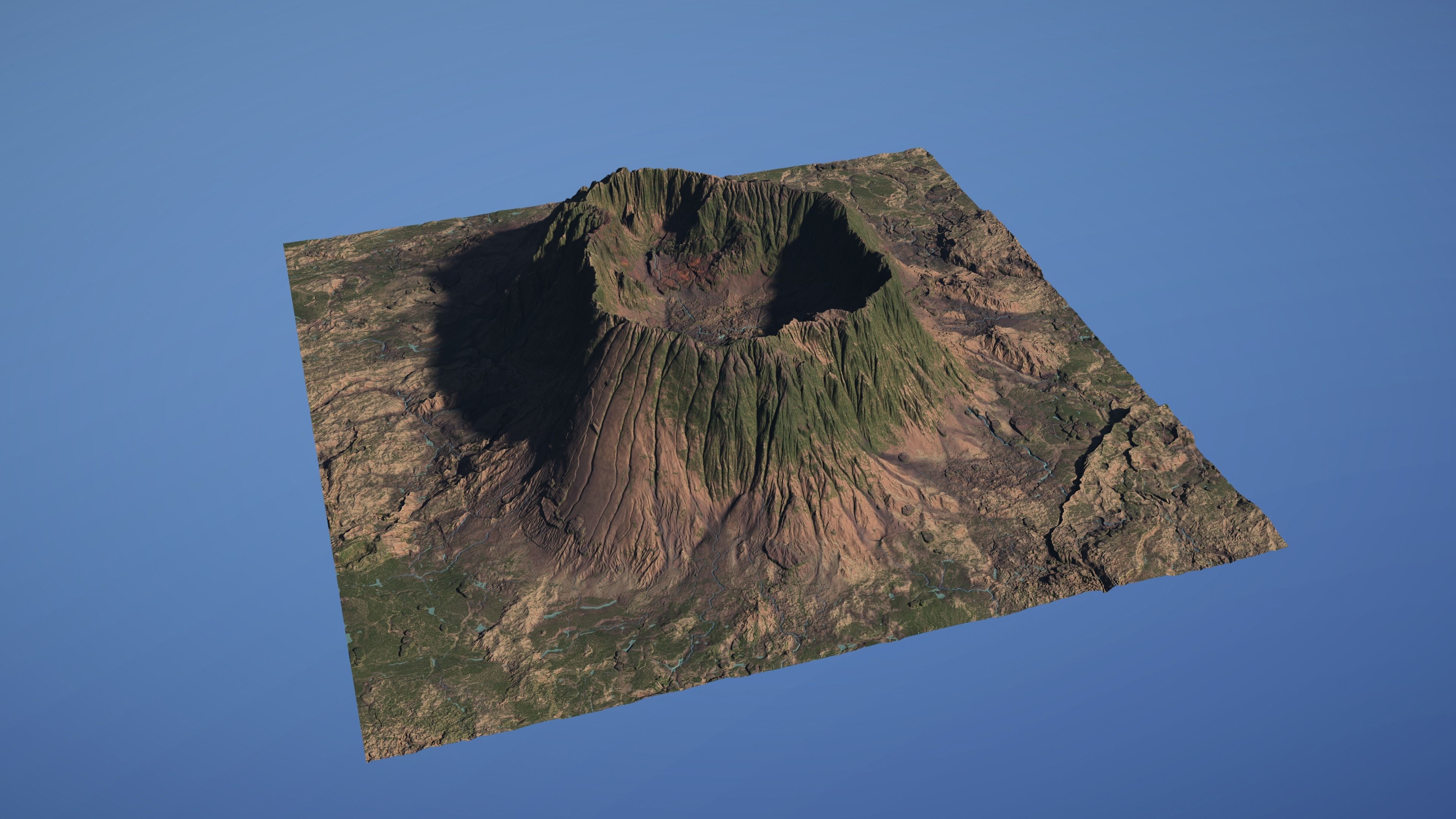 Landscape Environment Volcano Snow 03 Low-poly 3D model_10