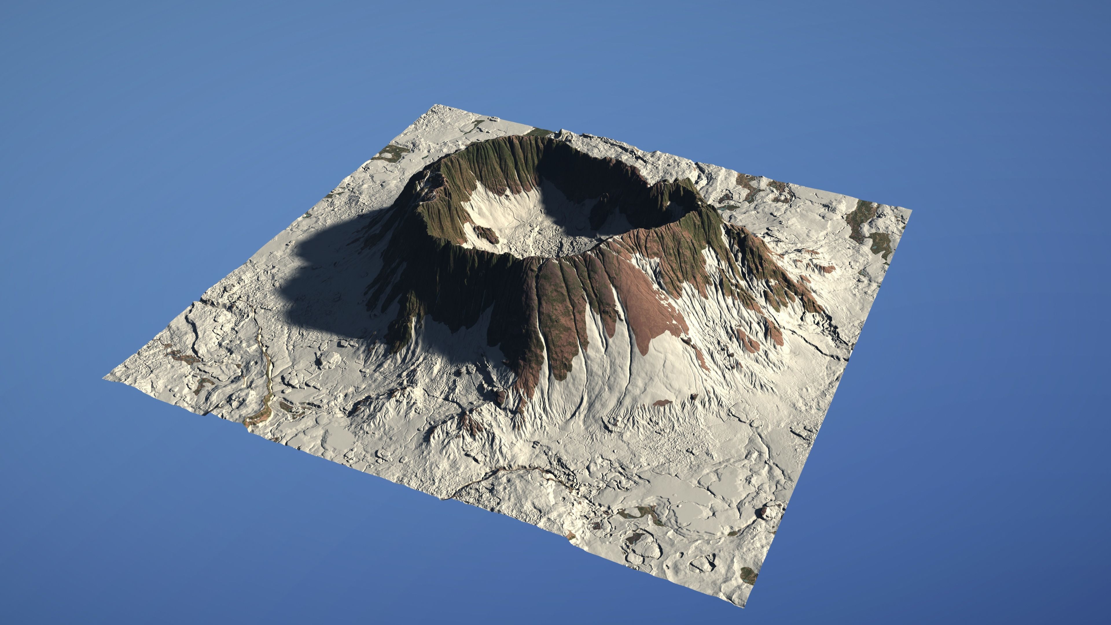 Landscape Environment Volcano Snow 03 Low-poly 3D model_20