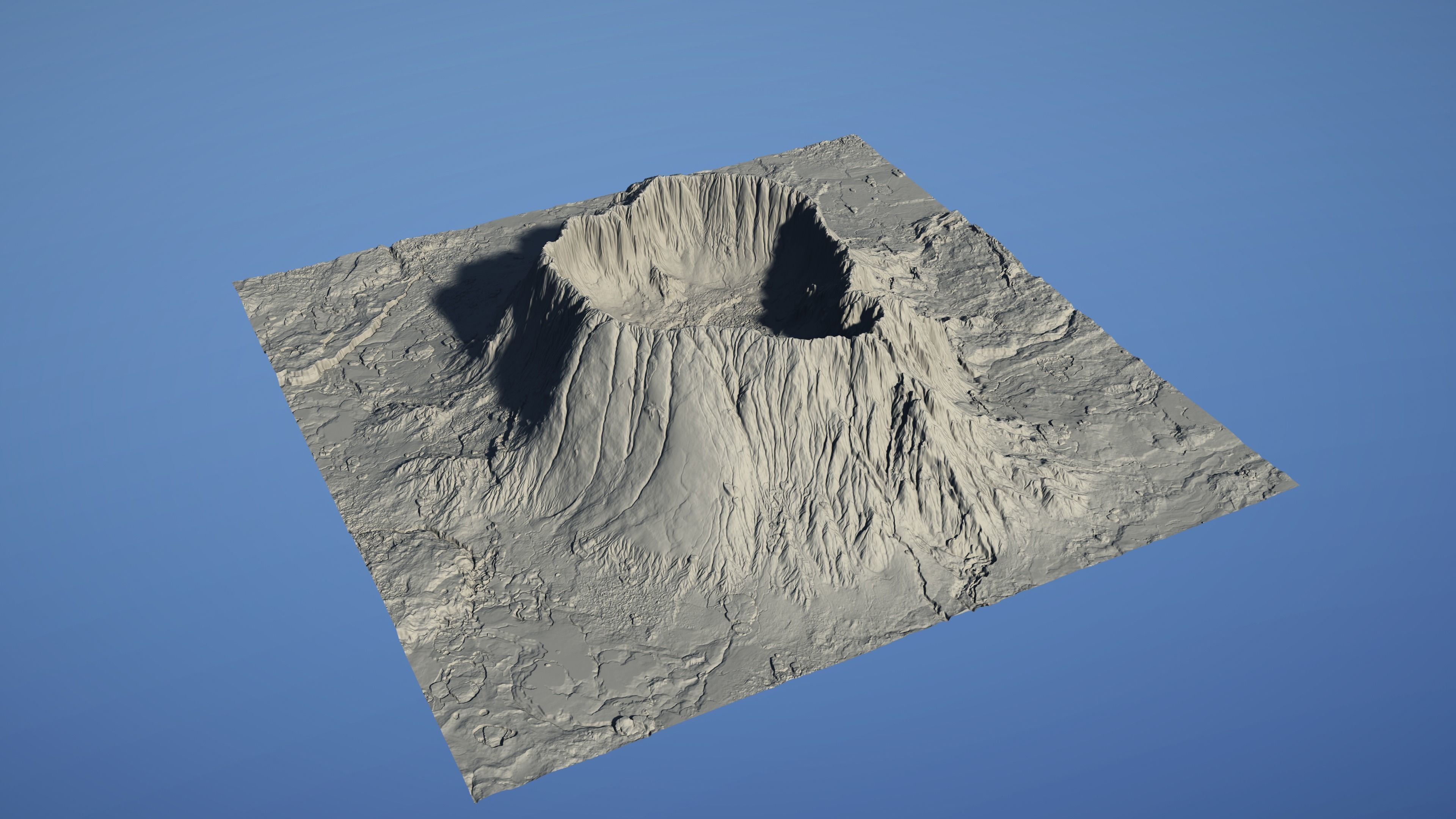 Landscape Environment Volcano Snow 03 Low-poly 3D model_25