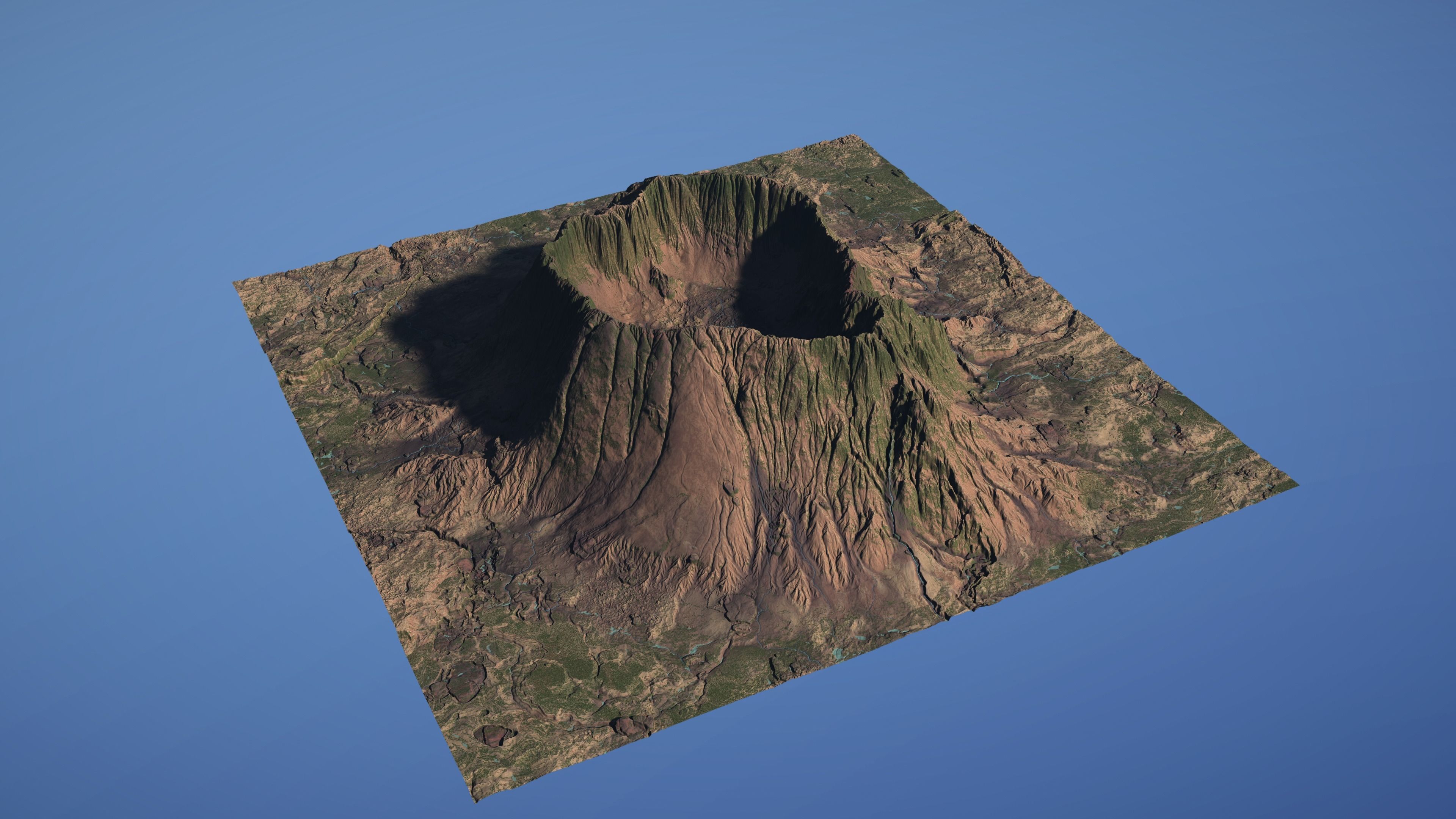 Landscape Environment Volcano Snow 03 Low-poly 3D model_5