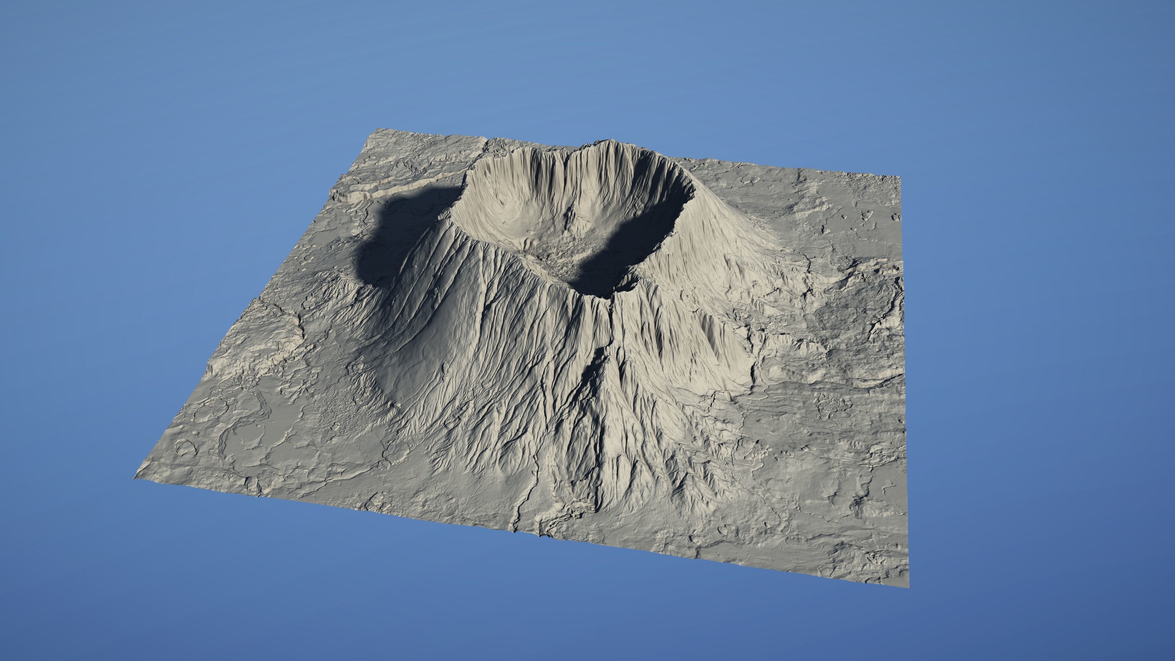 Landscape Environment Volcano Snow 03 Low-poly 3D model_30