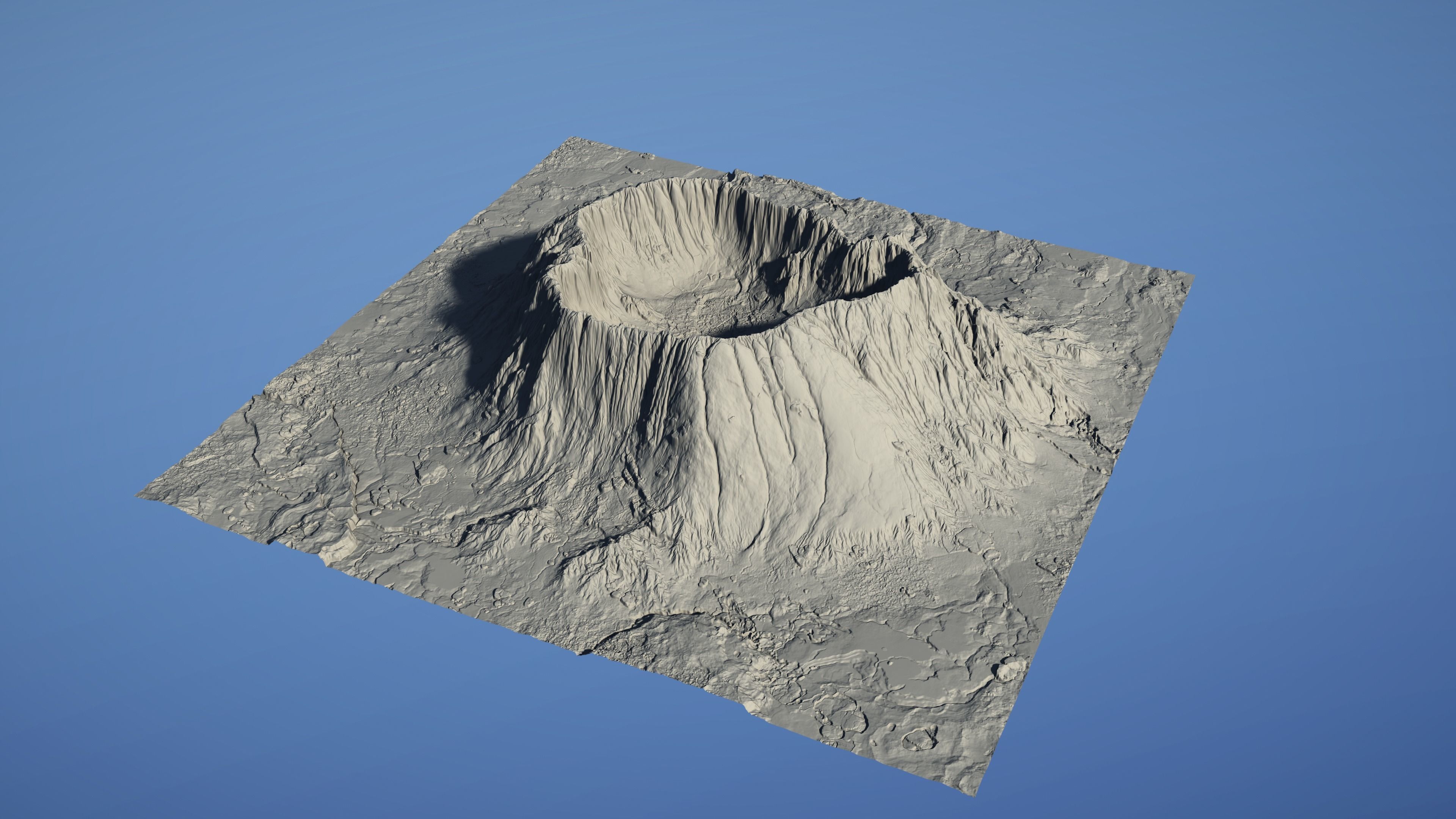 Landscape Environment Volcano Snow 03 Low-poly 3D model_26