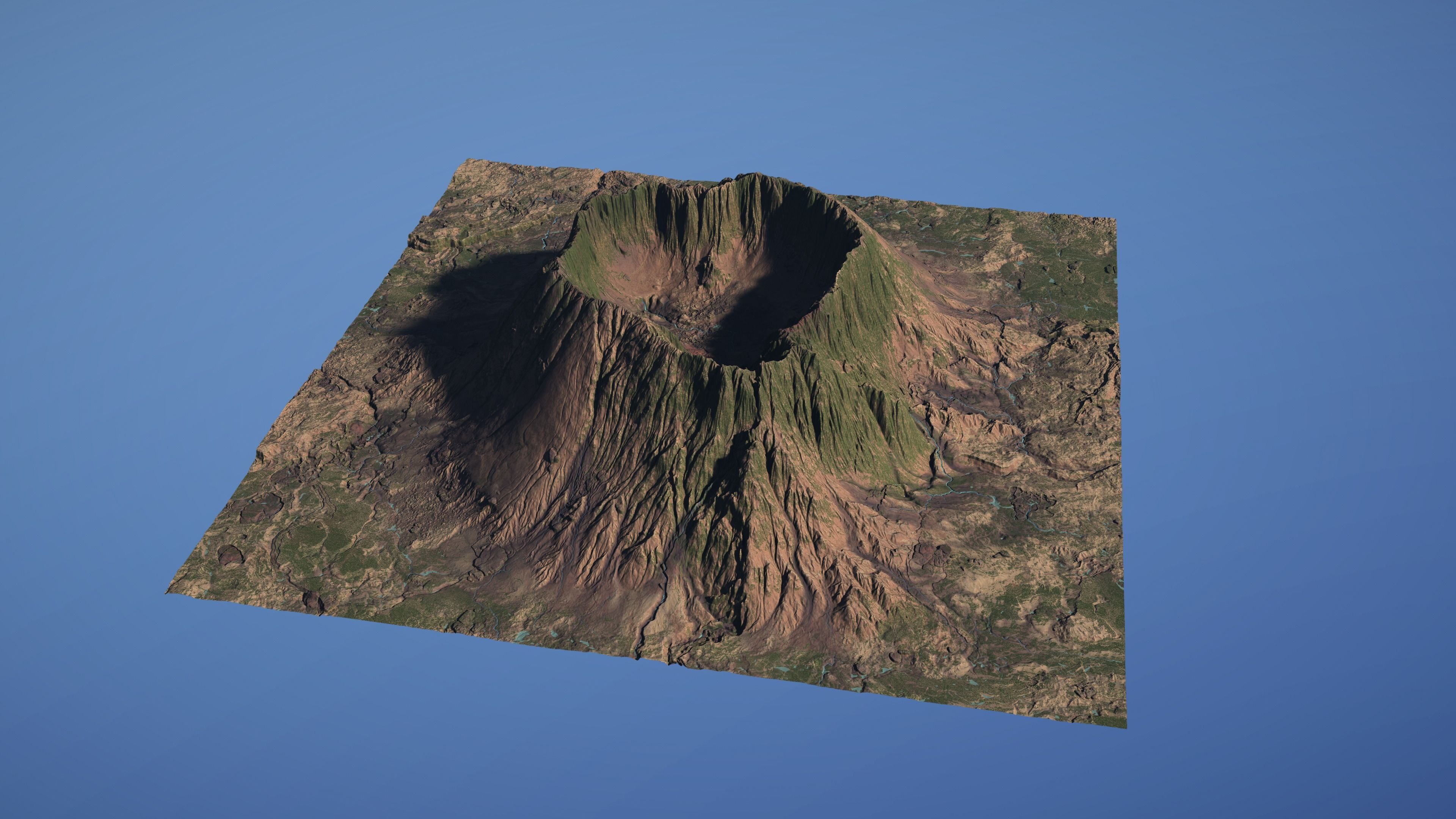 Landscape Environment Volcano Snow 03 Low-poly 3D model_6
