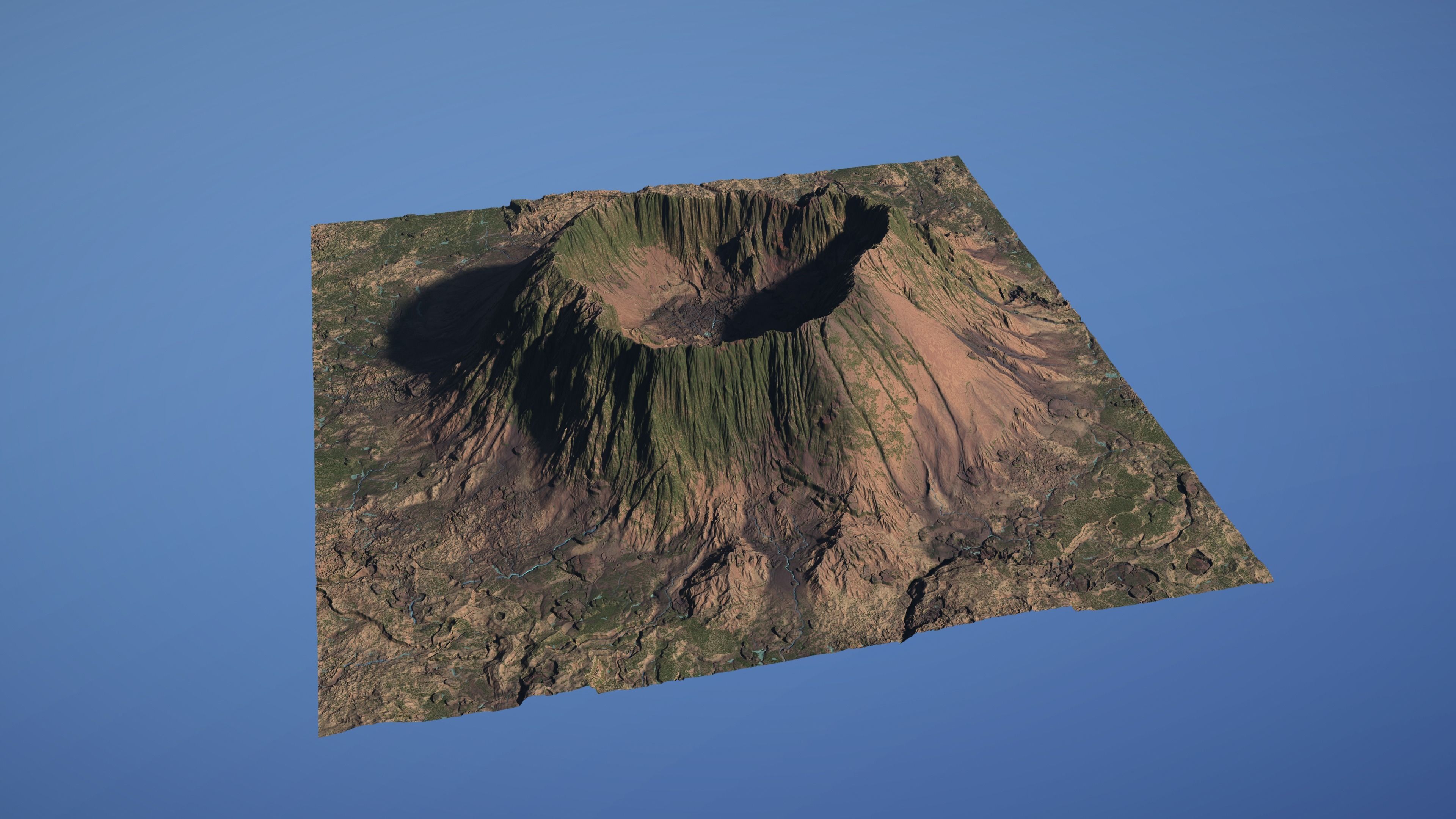 Landscape Environment Volcano Snow 03 Low-poly 3D model_3