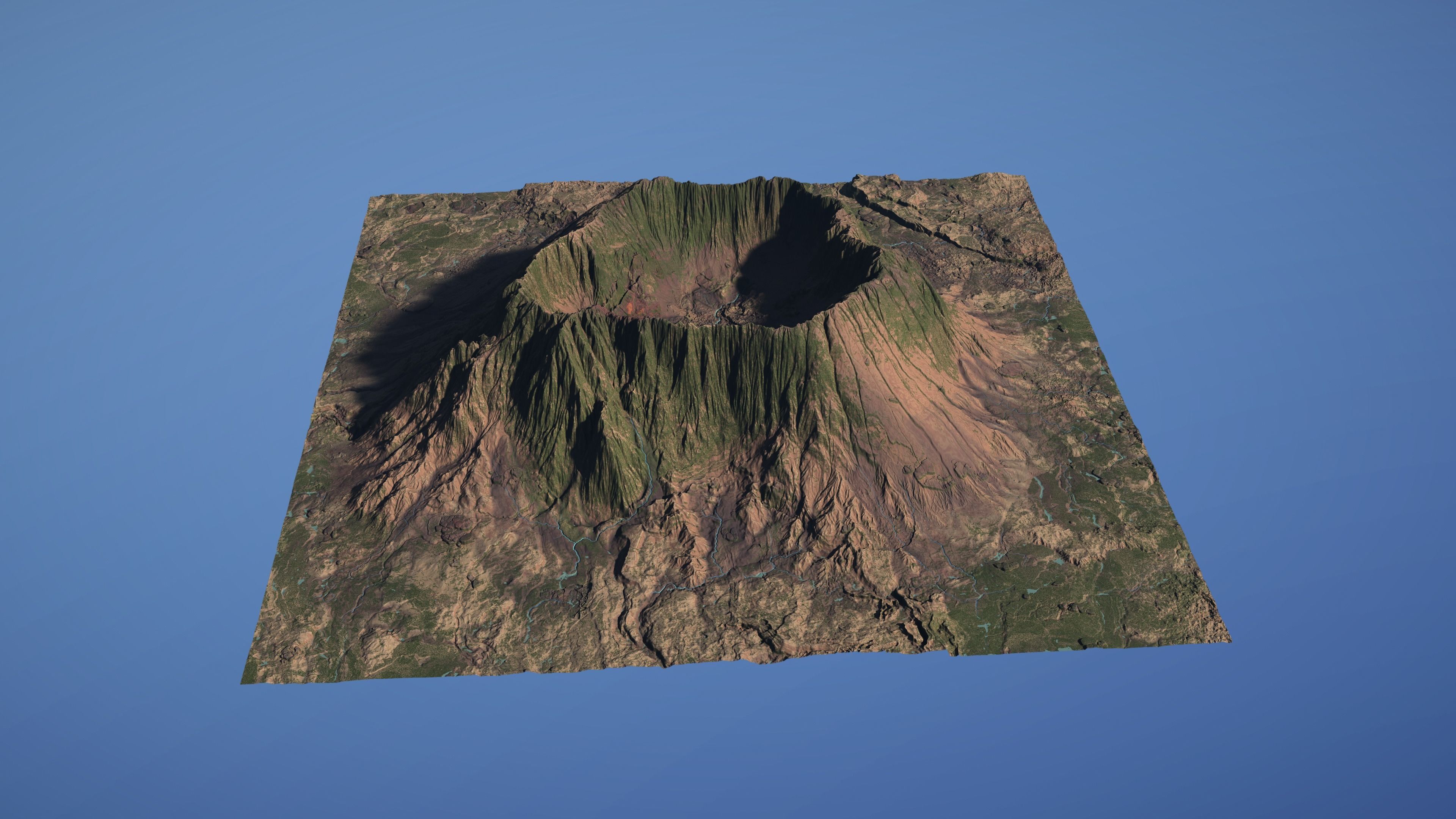 Landscape Environment Volcano Snow 03 Low-poly 3D model_8