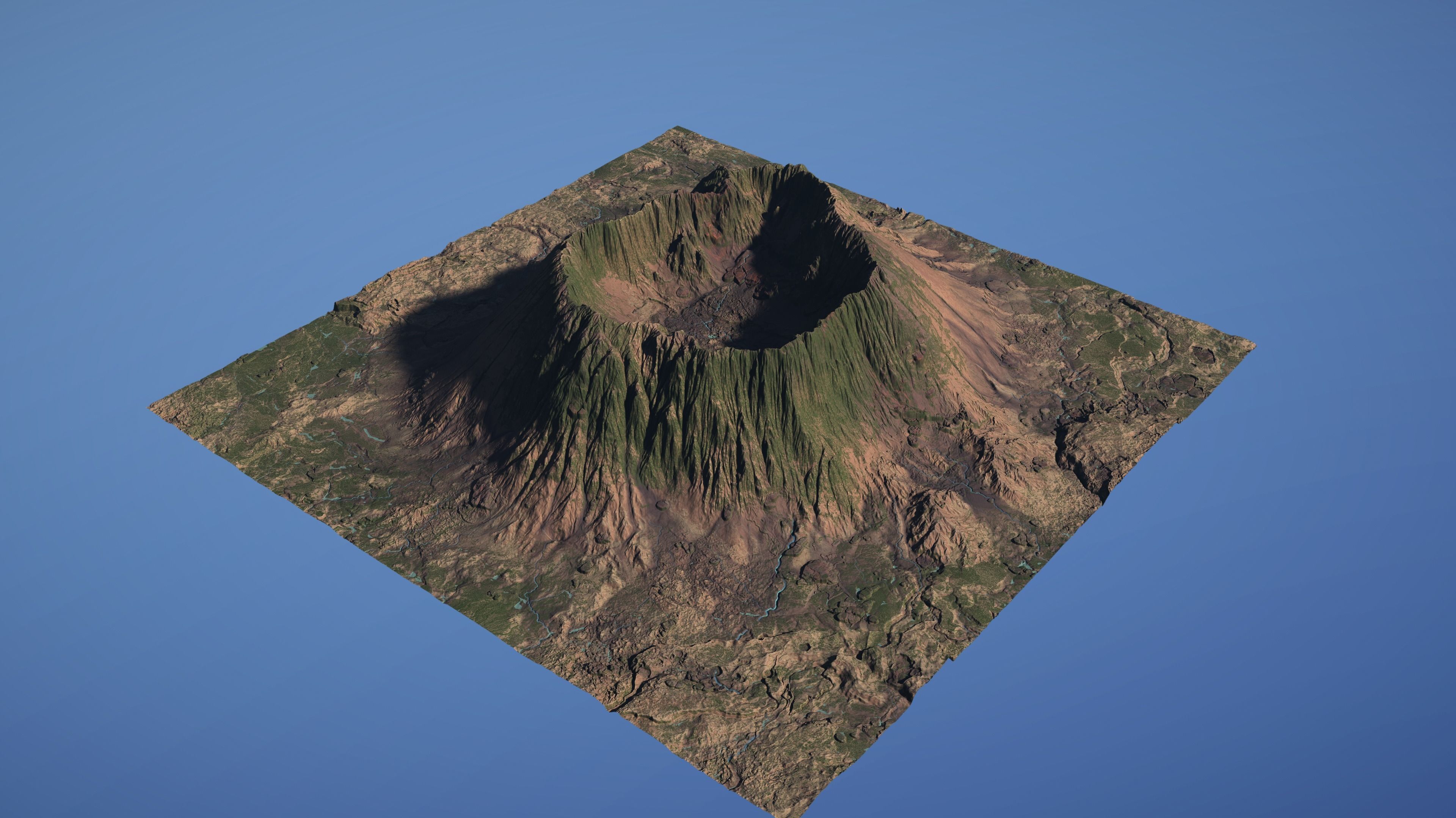 Landscape Environment Volcano Snow 03 Low-poly 3D model_2