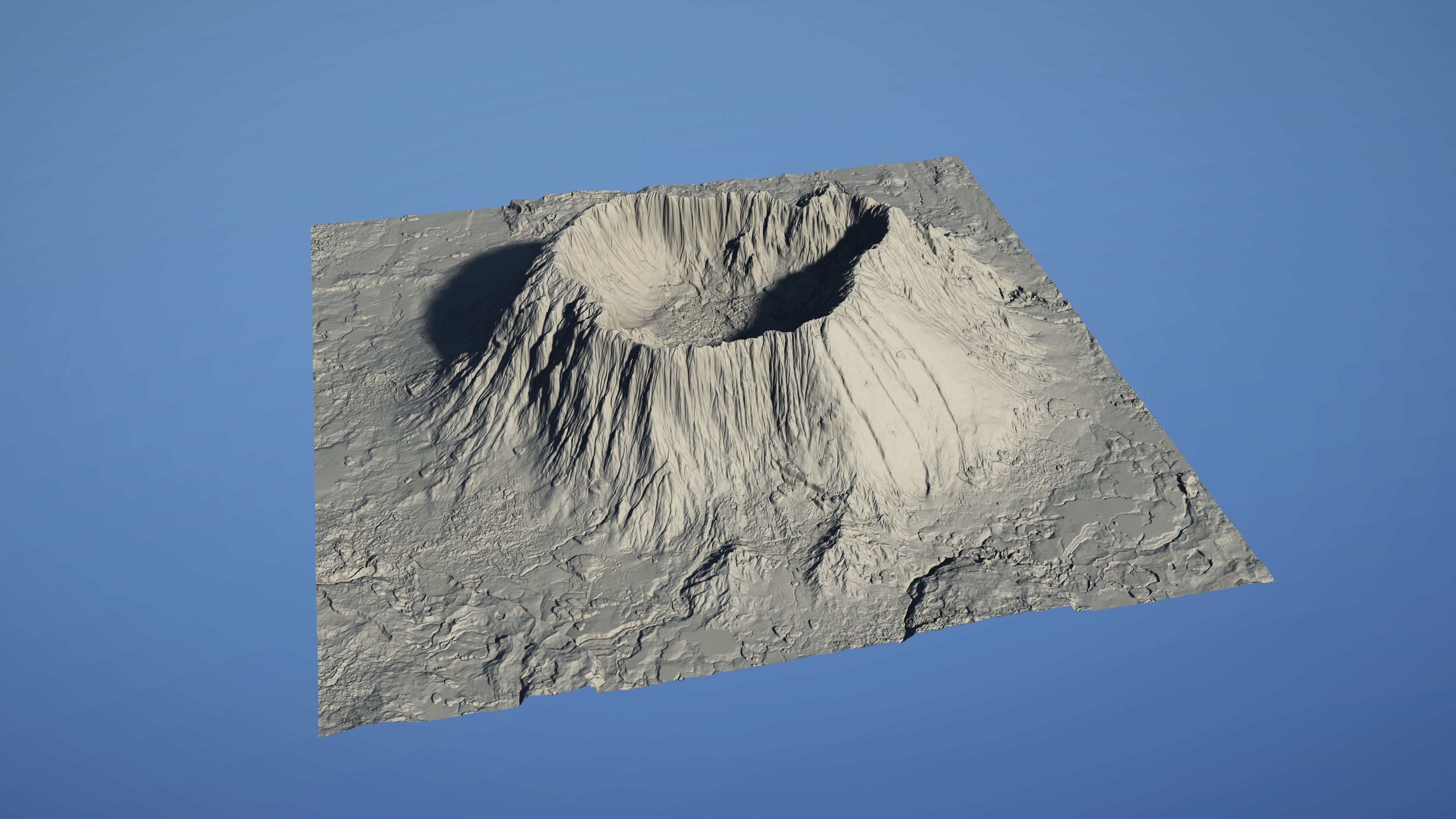 Landscape Environment Volcano Snow 03 Low-poly 3D model_24