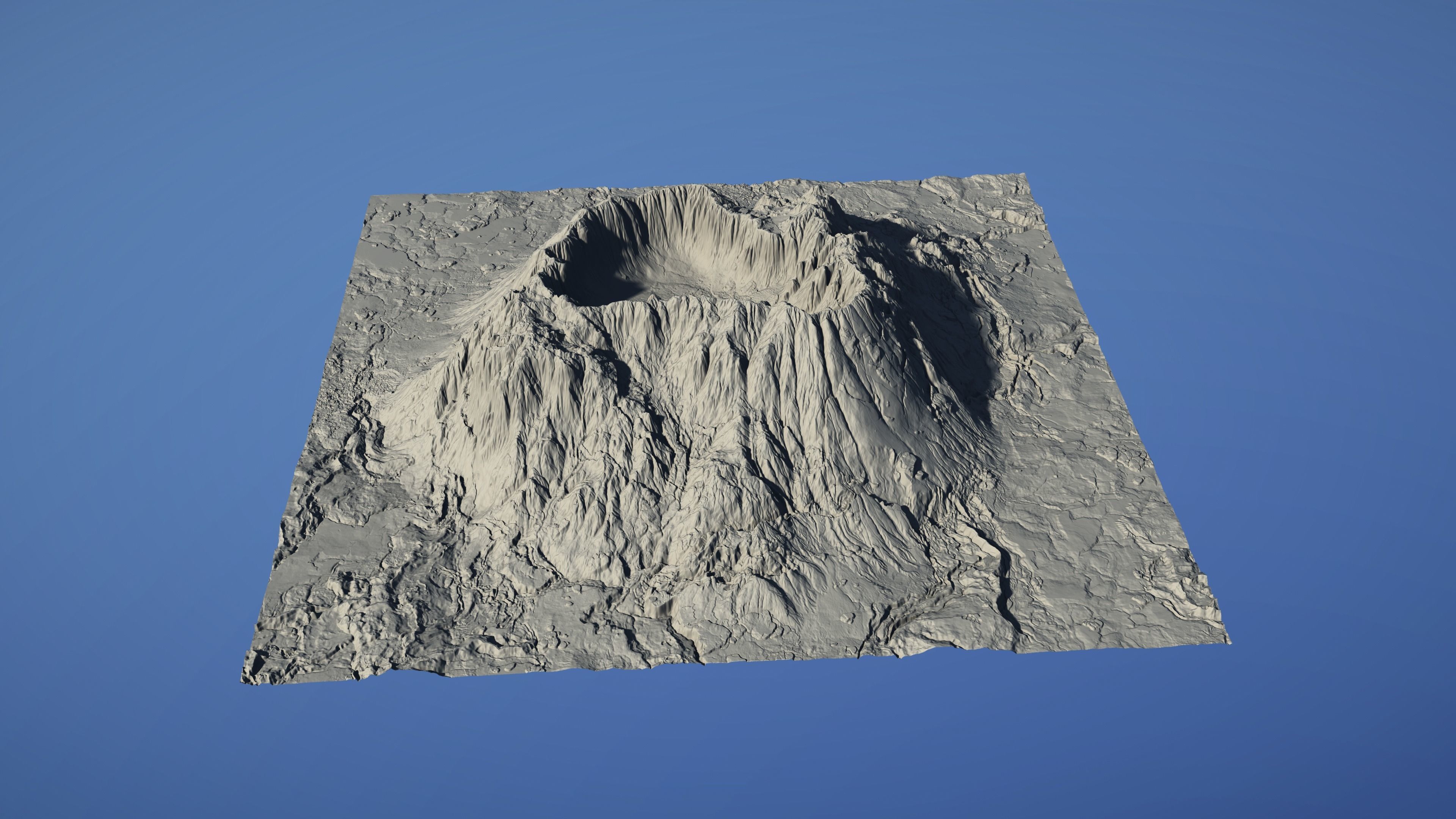 Landscape Environment Volcano Snow 04 Low-poly 3D model_28
