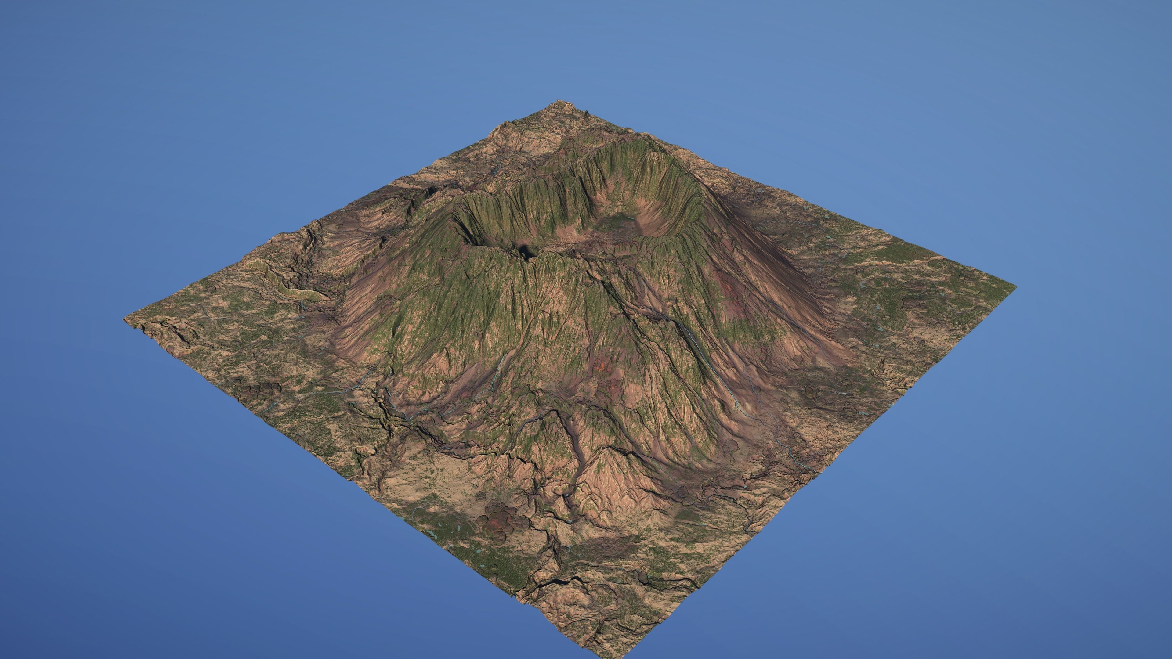 Landscape Environment Volcano Snow 04 Low-poly 3D model_4