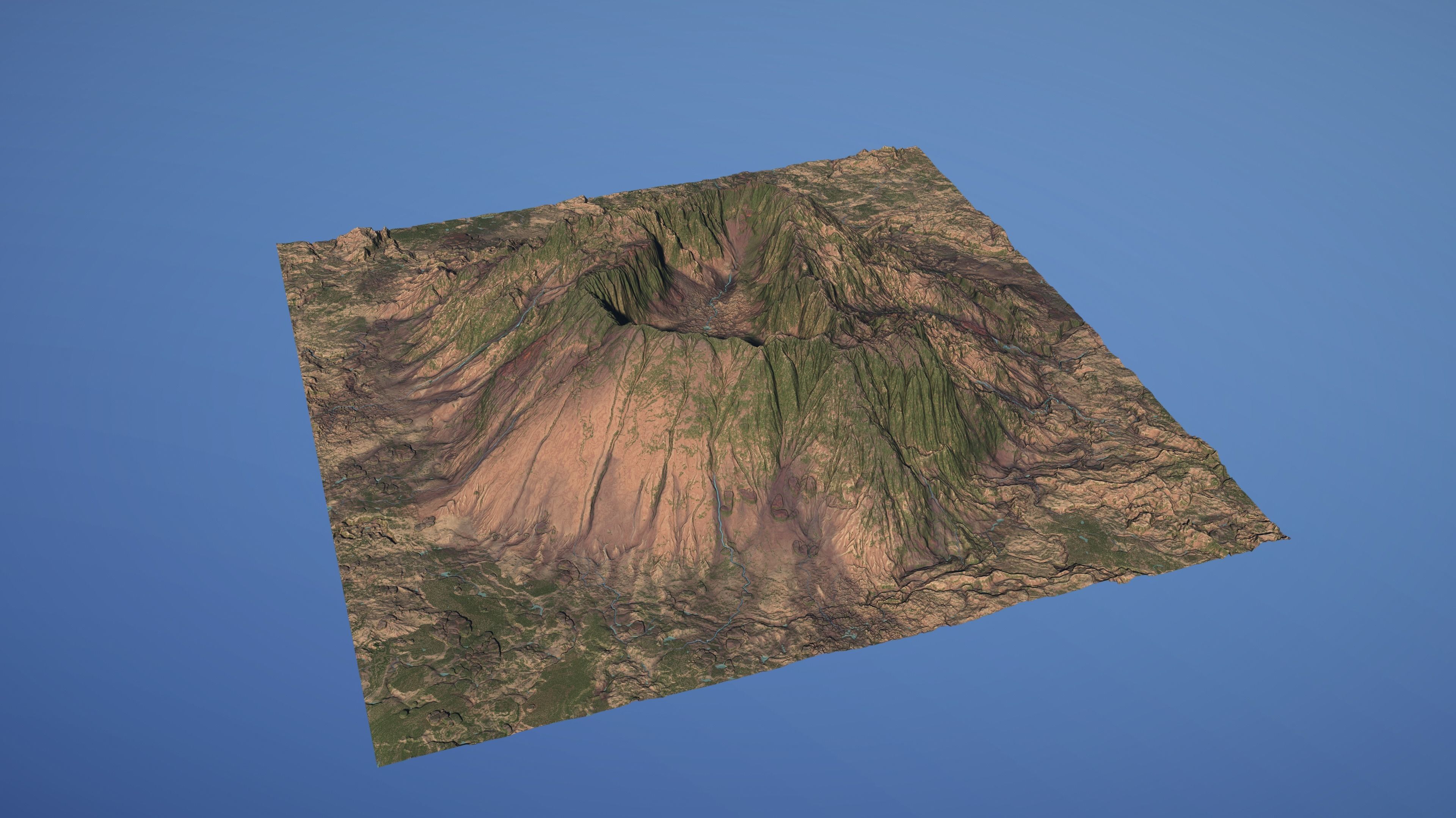 Landscape Environment Volcano Snow 04 Low-poly 3D model_11