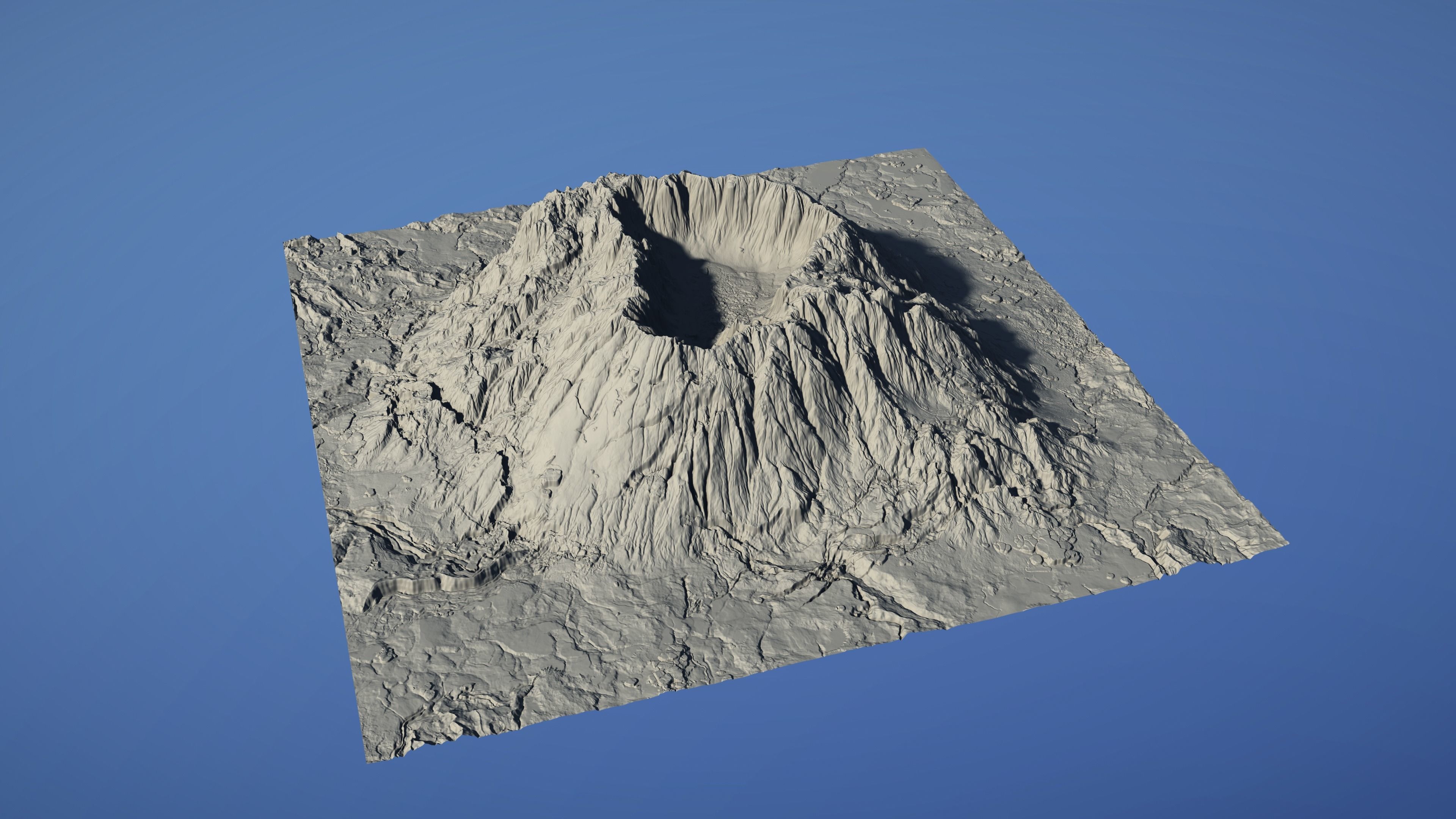Landscape Environment Volcano Snow 04 Low-poly 3D model_30