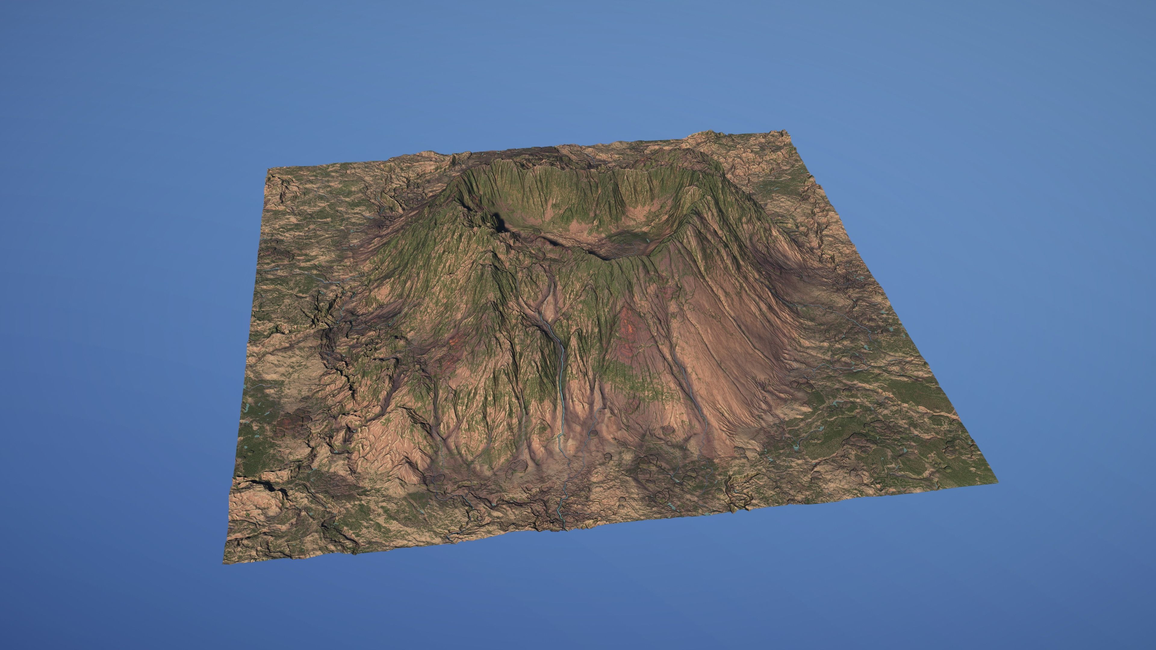 Landscape Environment Volcano Snow 04 Low-poly 3D model_6