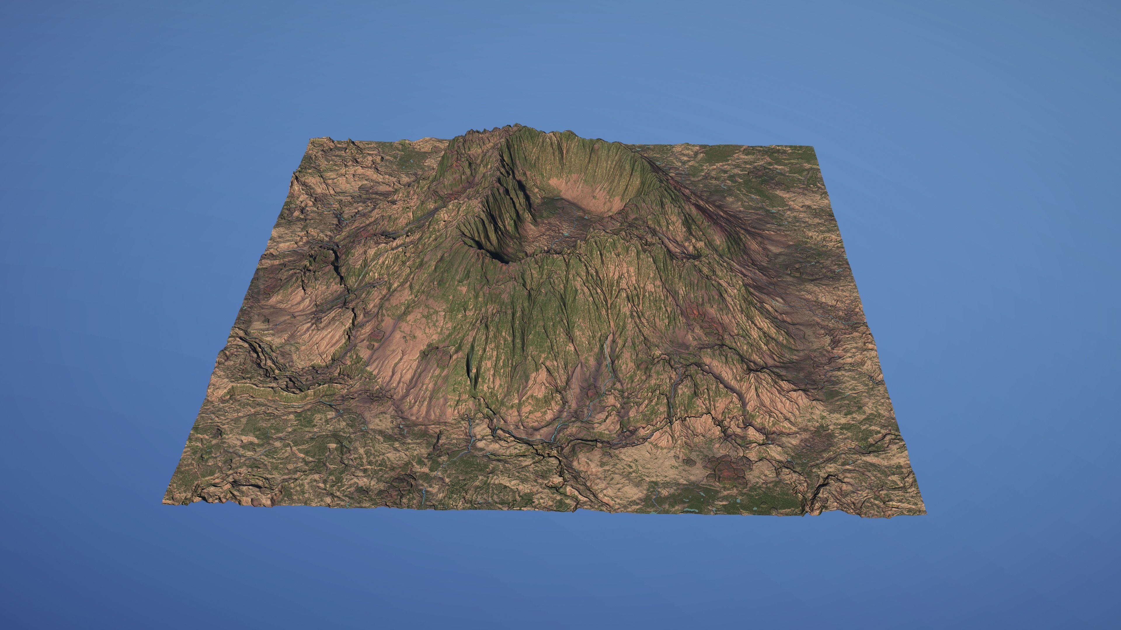 Landscape Environment Volcano Snow 04 Low-poly 3D model_24