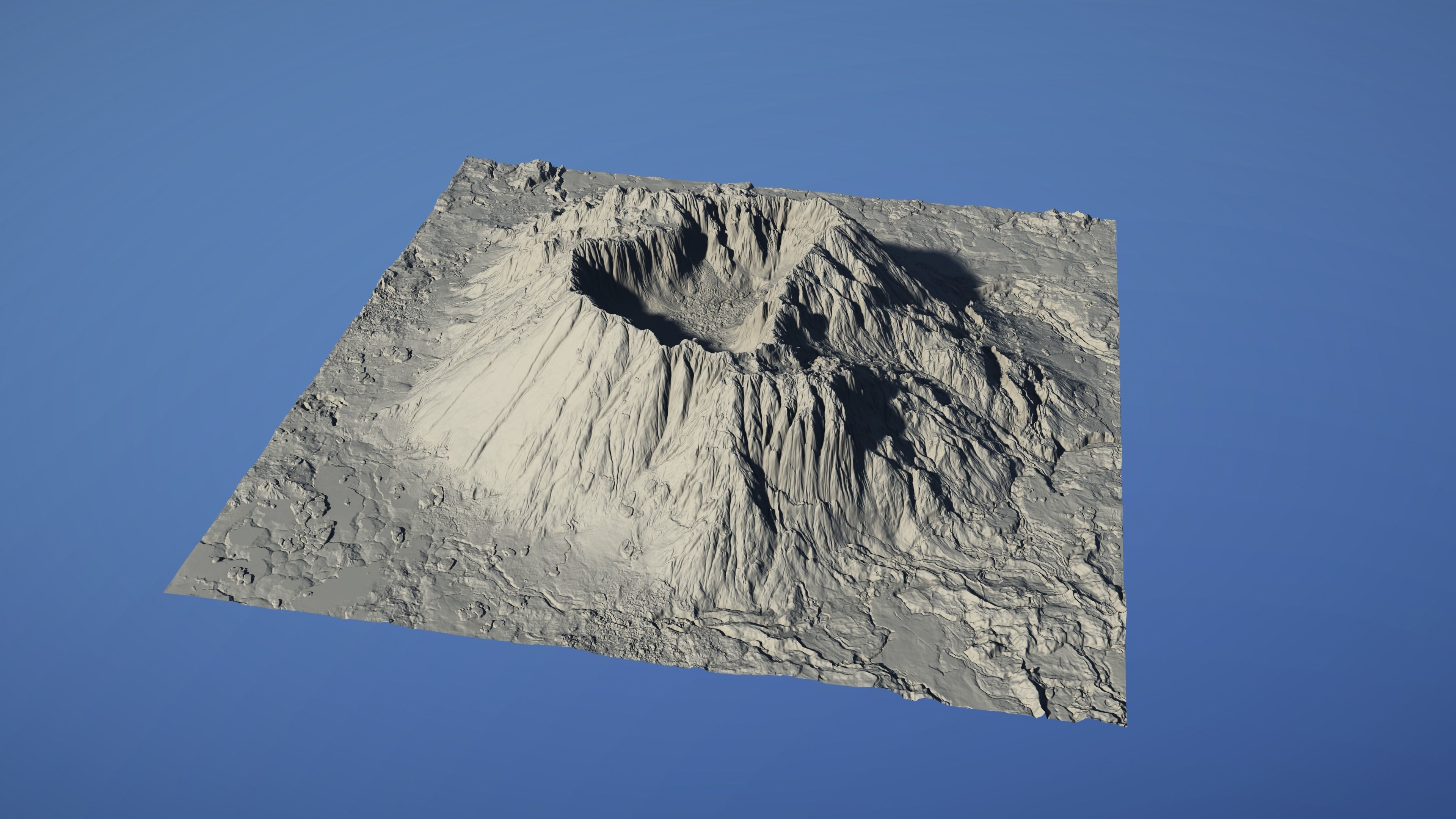 Landscape Environment Volcano Snow 04 Low-poly 3D model_26