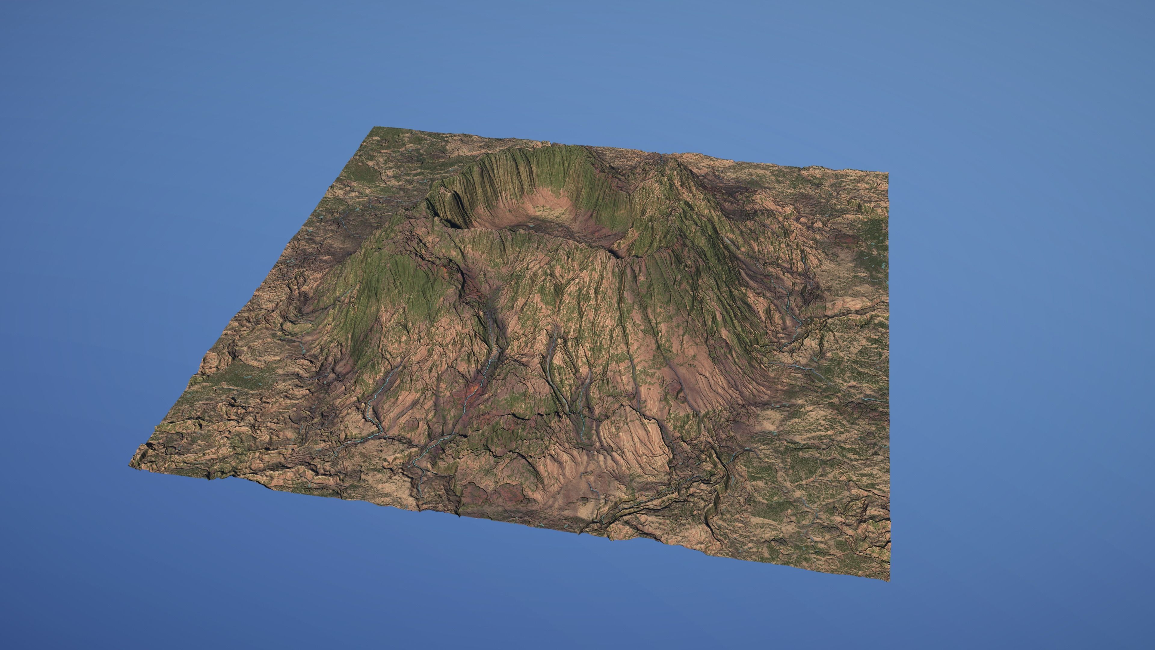 Landscape Environment Volcano Snow 04 Low-poly 3D model_19