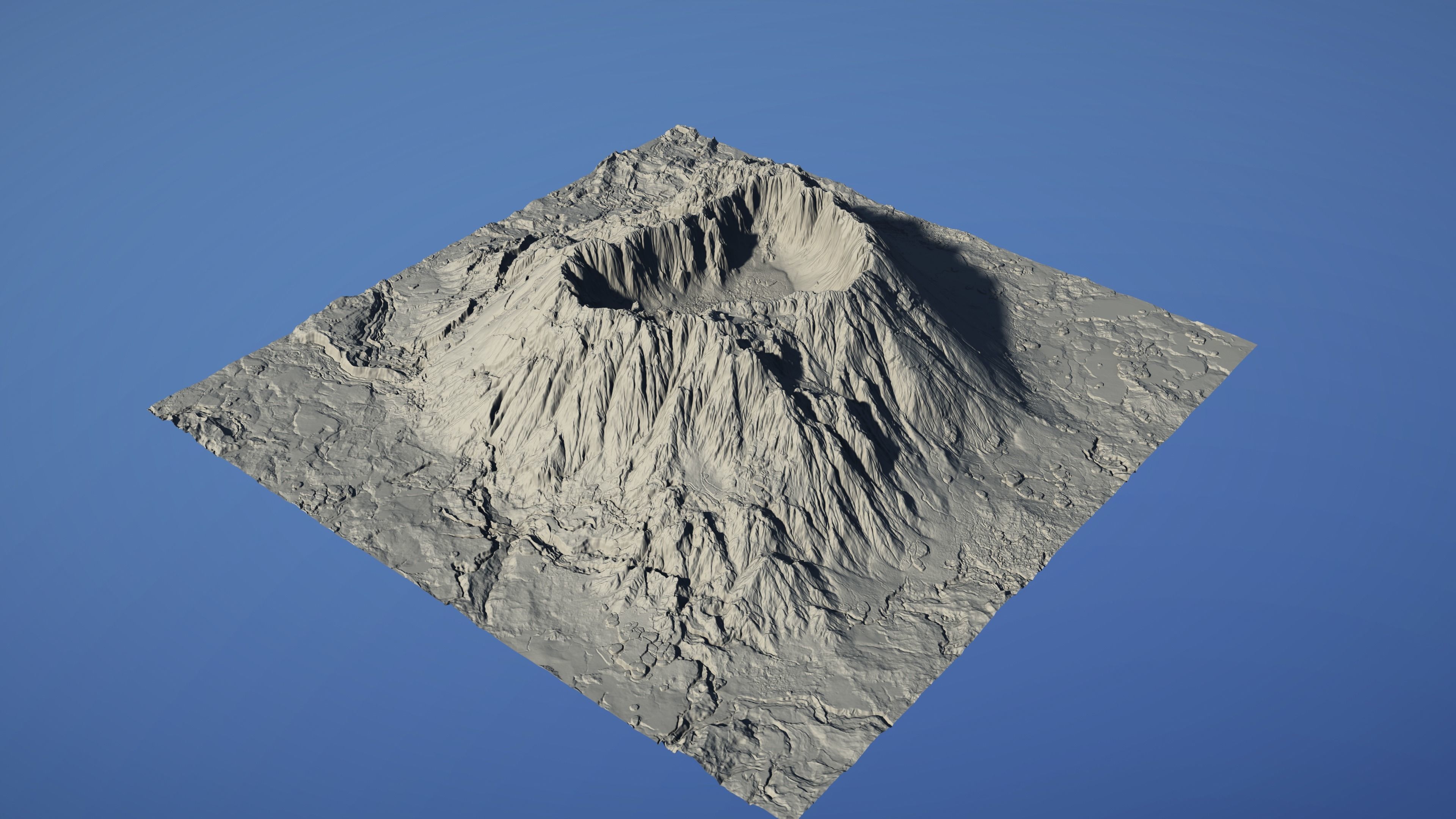Landscape Environment Volcano Snow 04 Low-poly 3D model_8