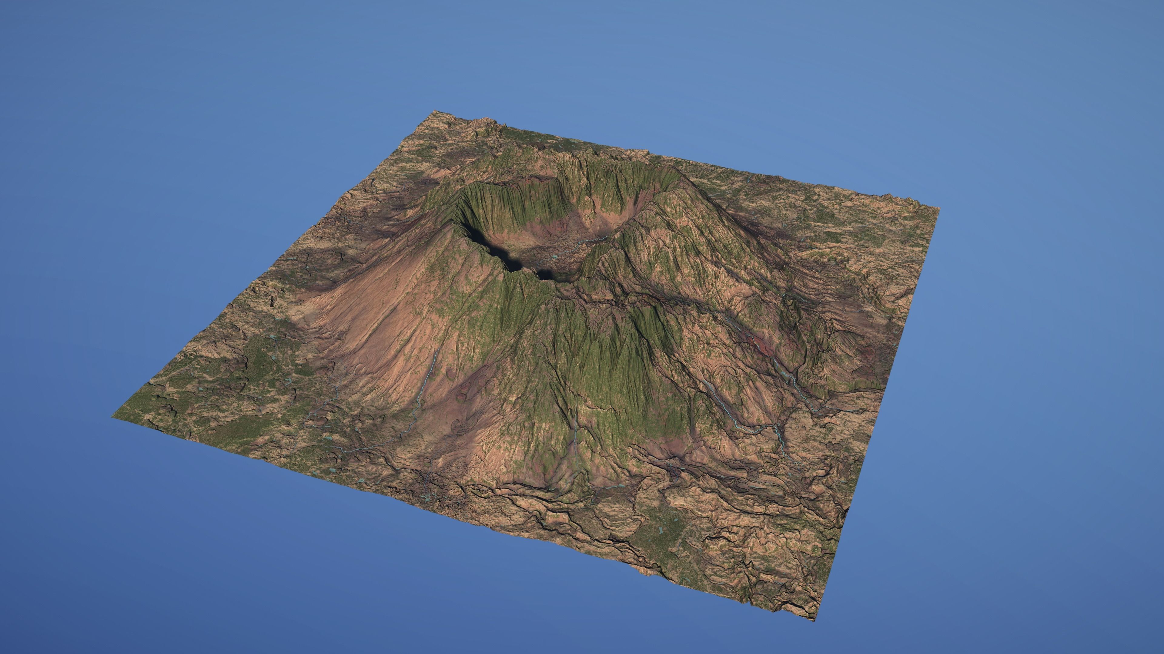 Landscape Environment Volcano Snow 04 Low-poly 3D model_14