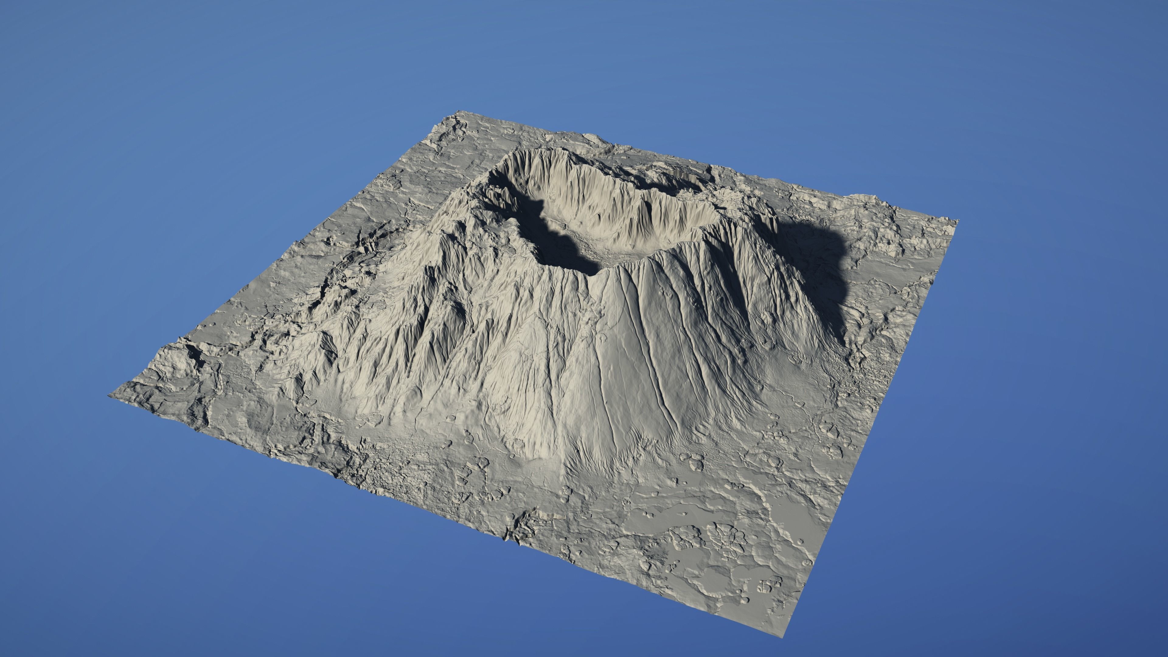 Landscape Environment Volcano Snow 04 Low-poly 3D model_18