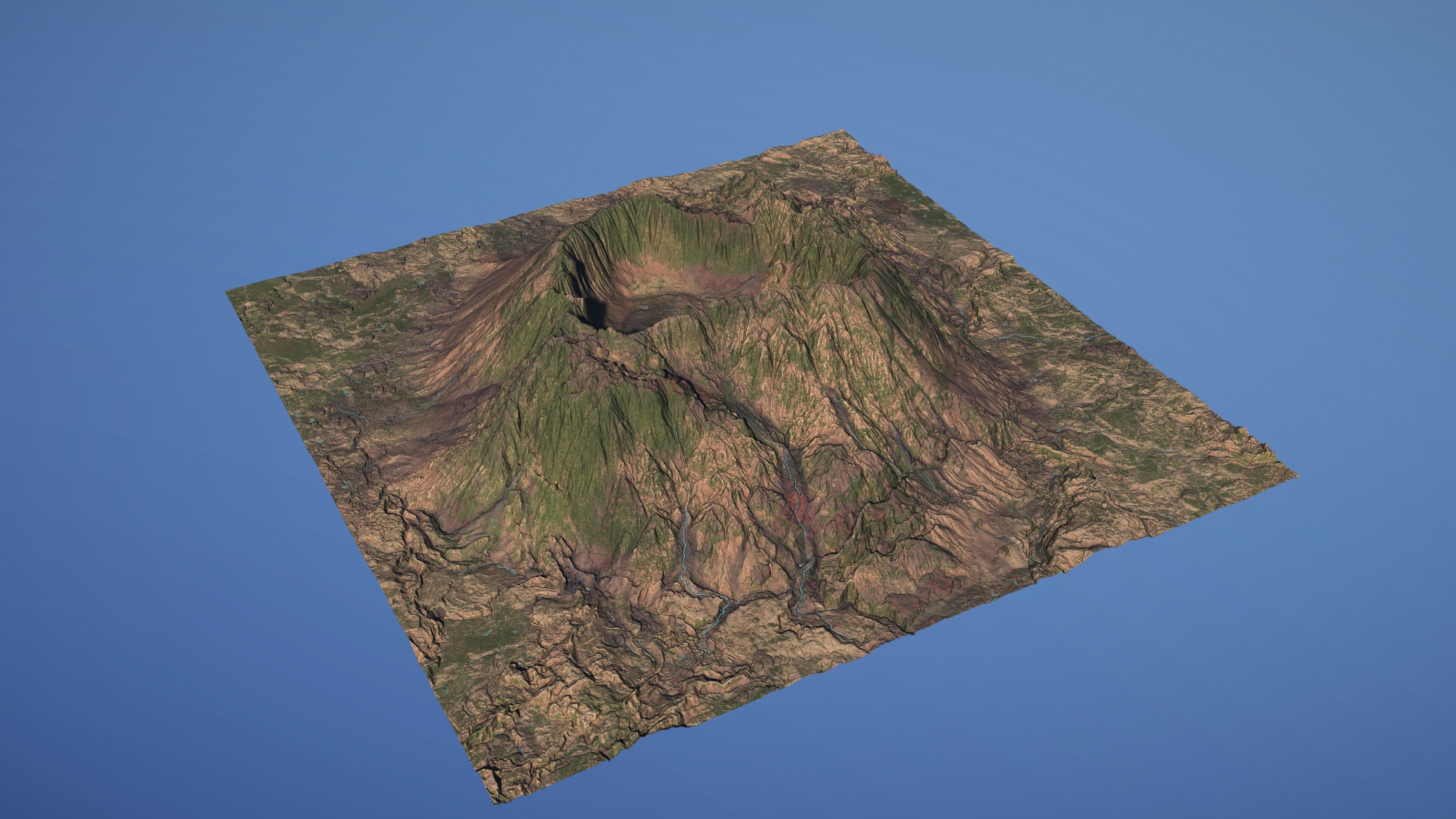 Landscape Environment Volcano Snow 04 Low-poly 3D model_16