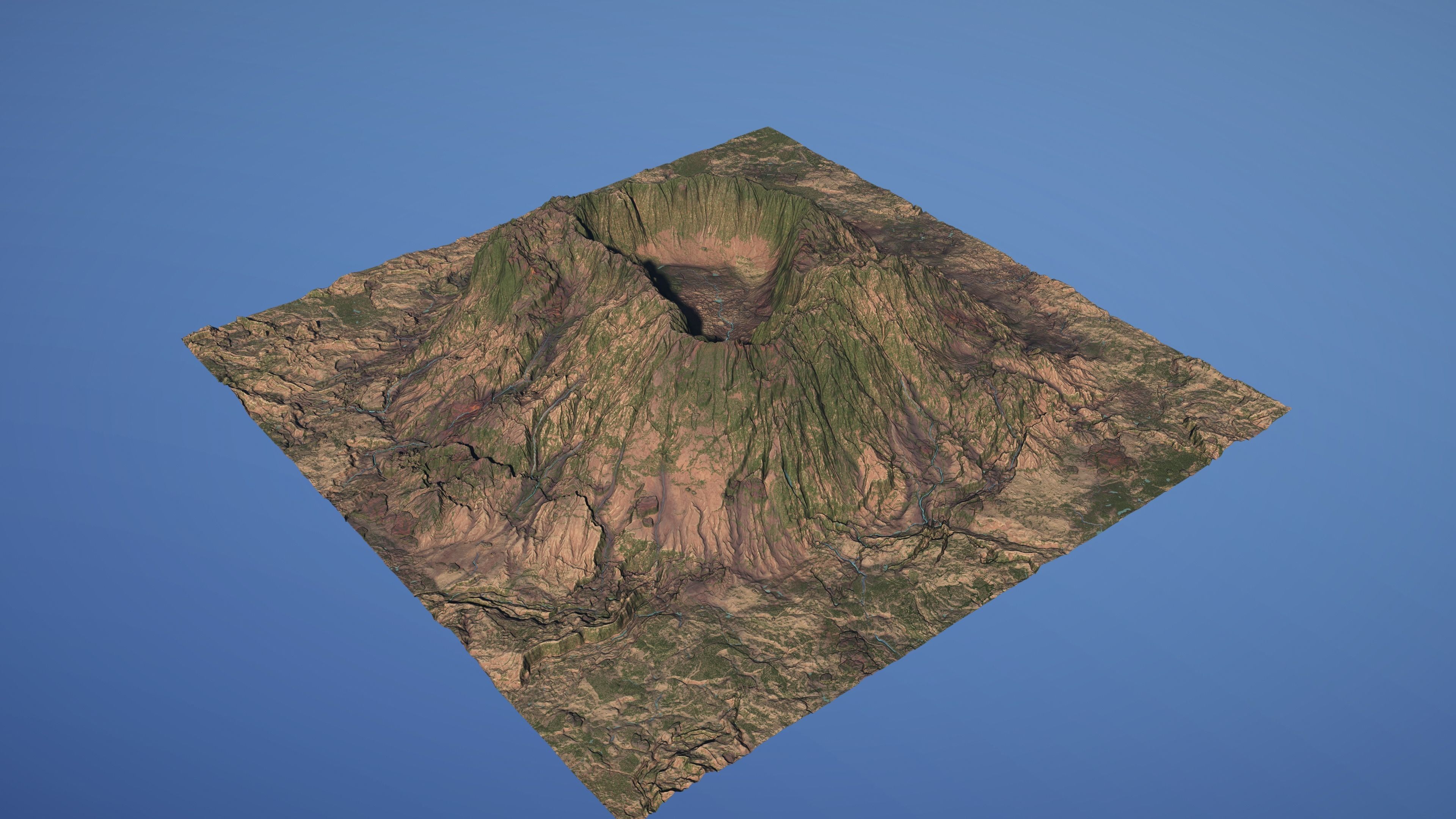 Landscape Environment Volcano Snow 04 Low-poly 3D model_21