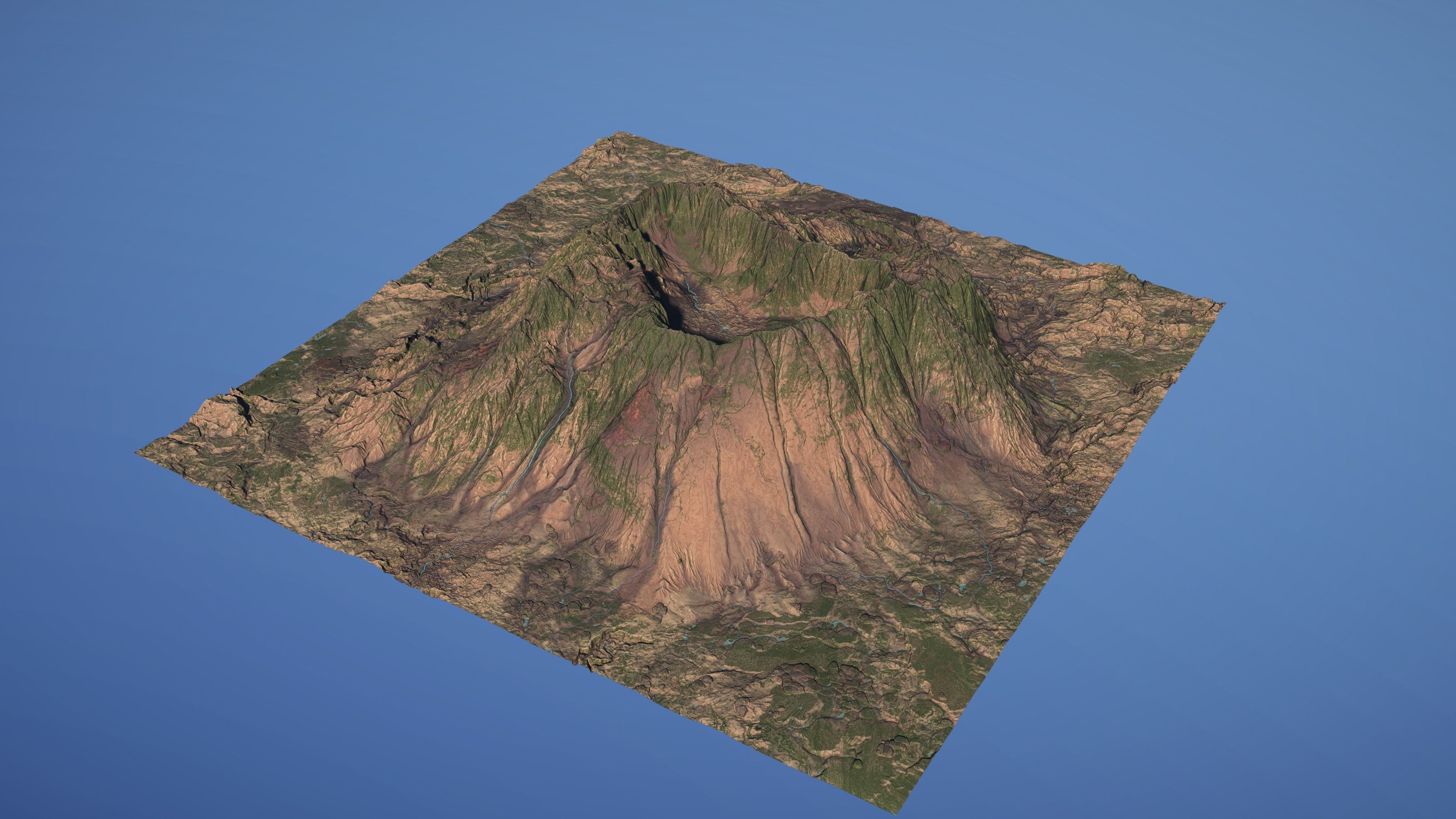 Landscape Environment Volcano Snow 04 Low-poly 3D model_9