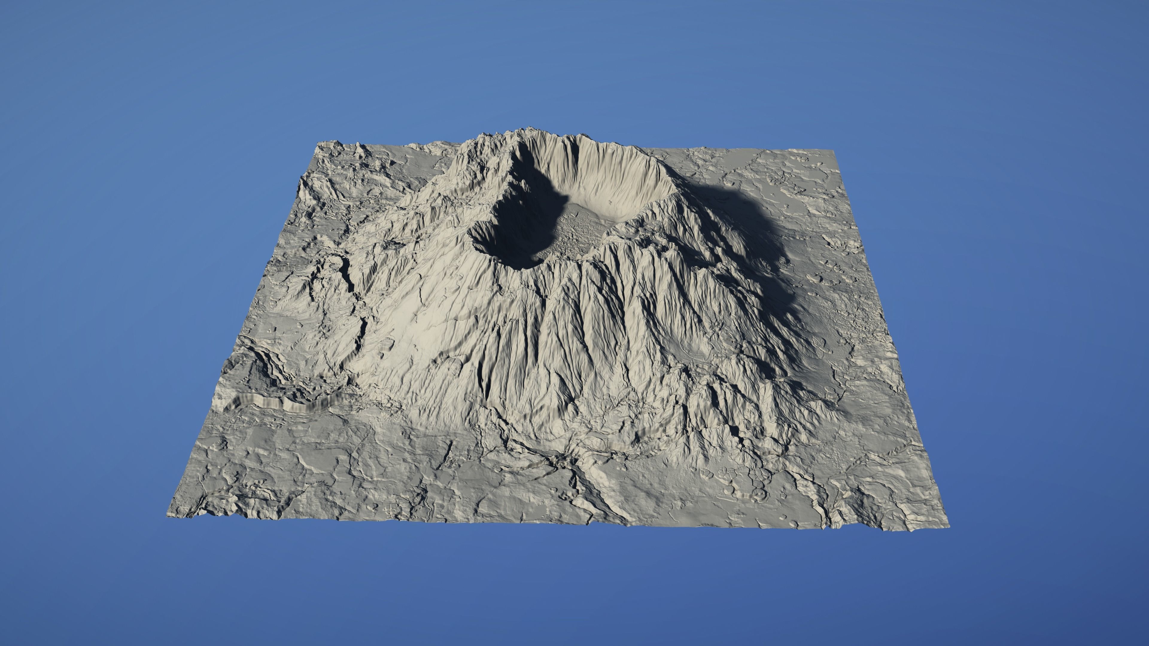 Landscape Environment Volcano Snow 04 Low-poly 3D model_3