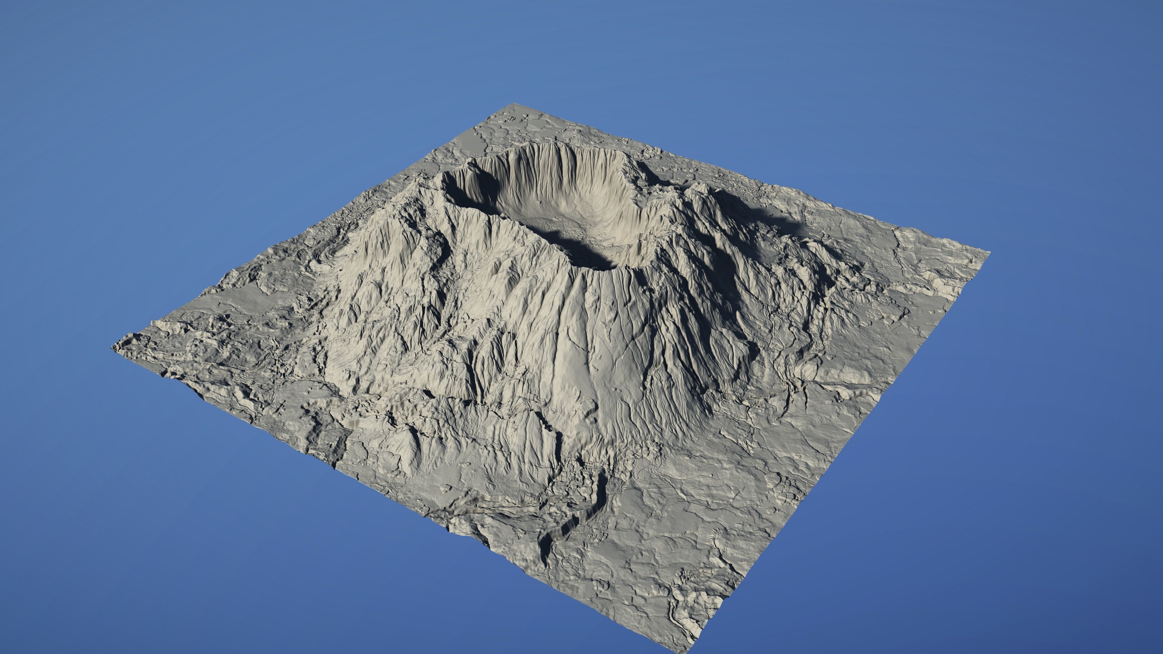 Landscape Environment Volcano Snow 04 Low-poly 3D model_29