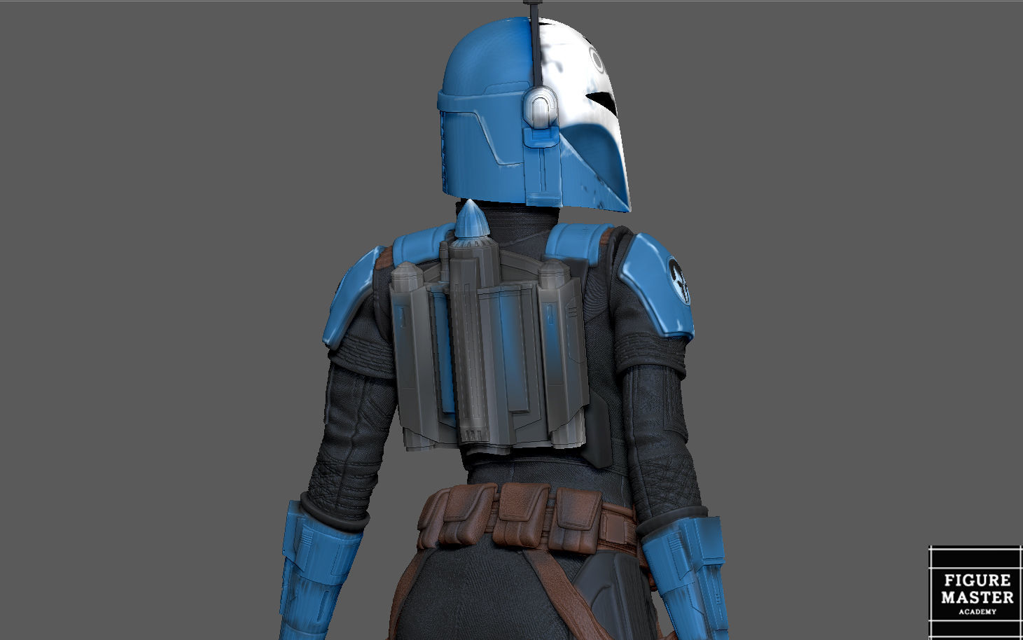 BO KATAN MANDALORIAN DISNEY STATUE 3D PRINT 3D print model_29