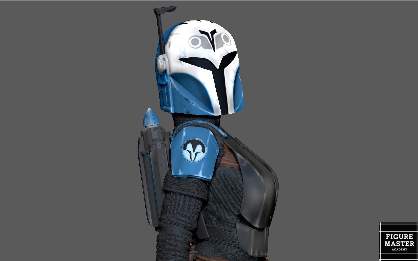 BO KATAN MANDALORIAN DISNEY STATUE 3D PRINT 3D print model_26