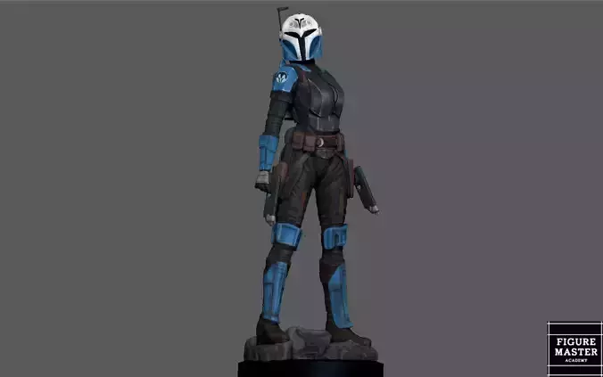 BO KATAN MANDALORIAN DISNEY STATUE 3D PRINT