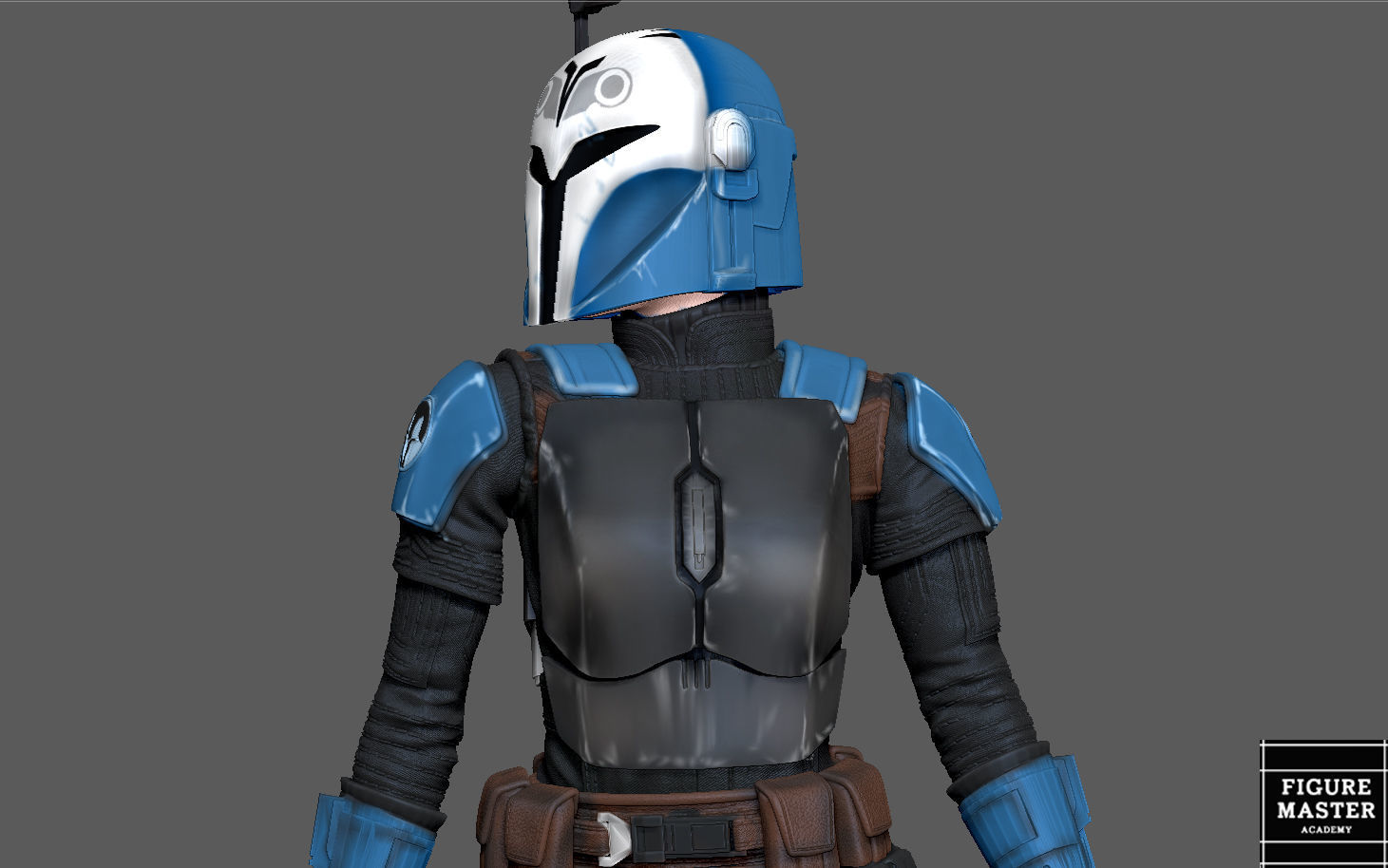 BO KATAN MANDALORIAN DISNEY STATUE 3D PRINT 3D print model_27