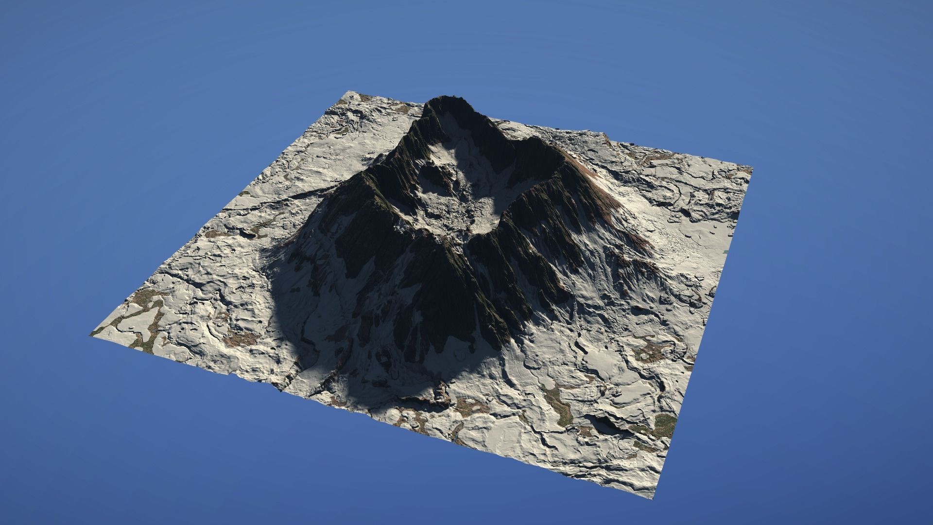 Landscape Environment Volcano Snow 05 Low-poly 3D model_15
