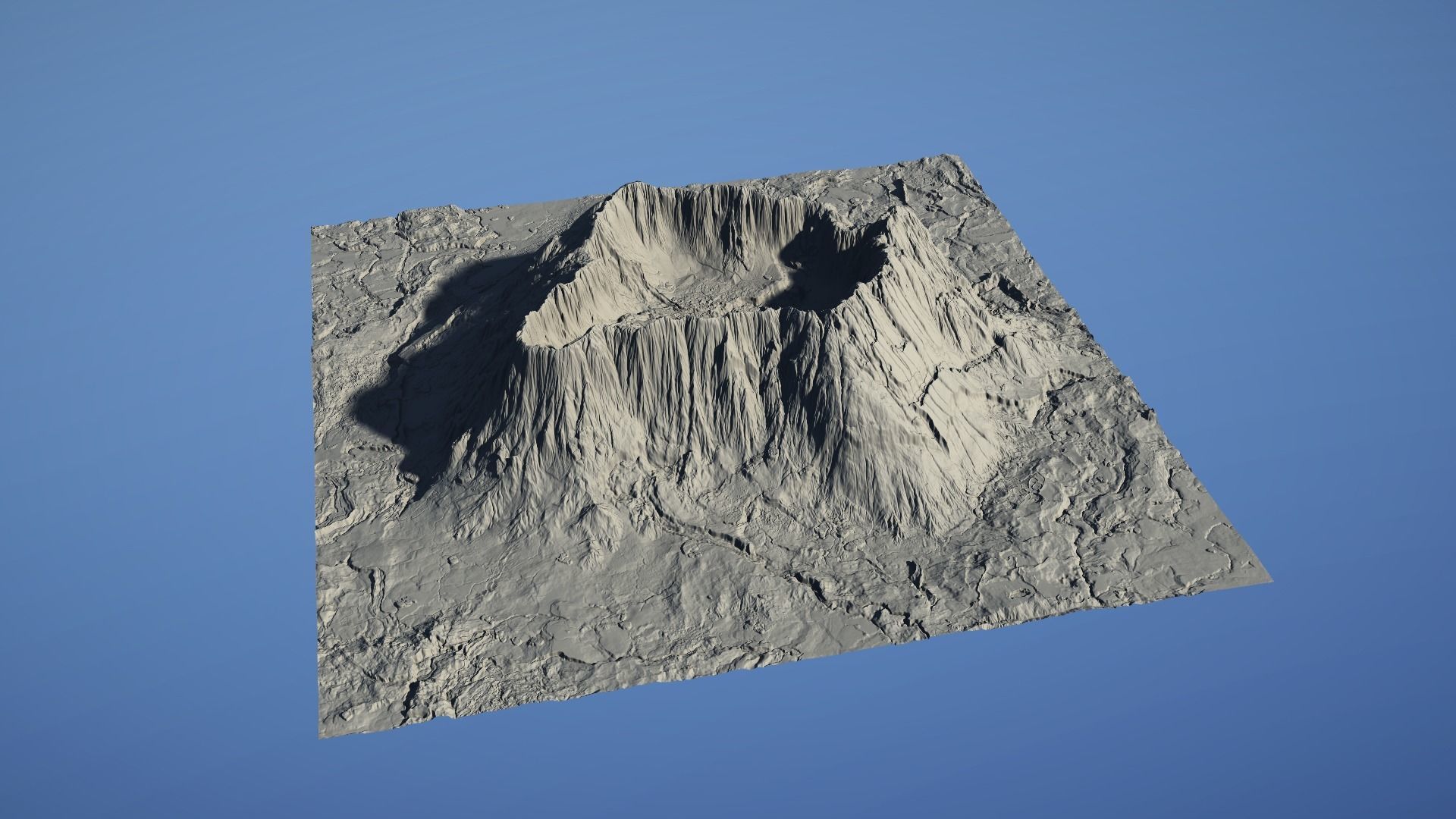 Landscape Environment Volcano Snow 05 Low-poly 3D model_13