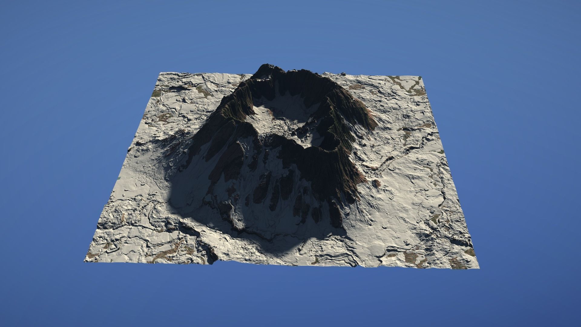 Landscape Environment Volcano Snow 05 Low-poly 3D model_2