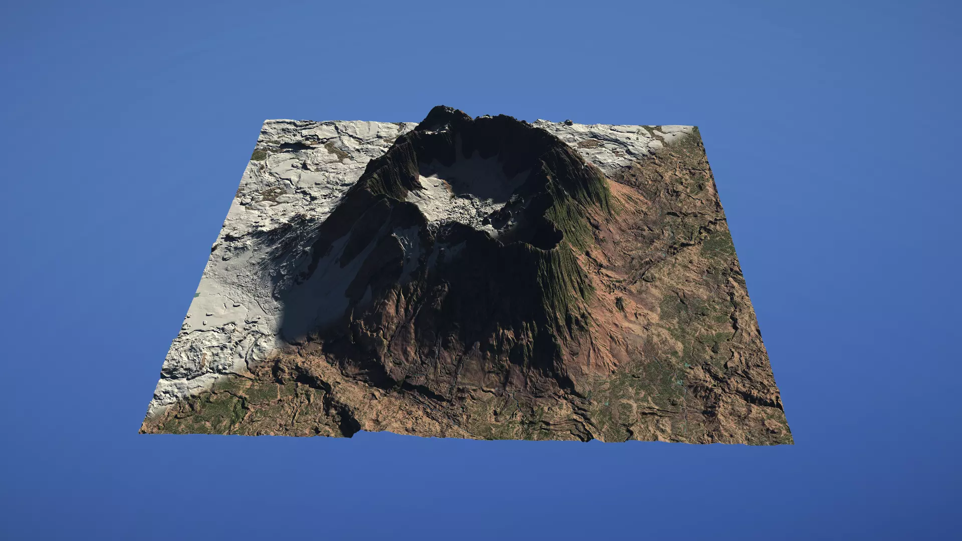 Landscape Environment Volcano Snow 05 Low-poly 3D model_0