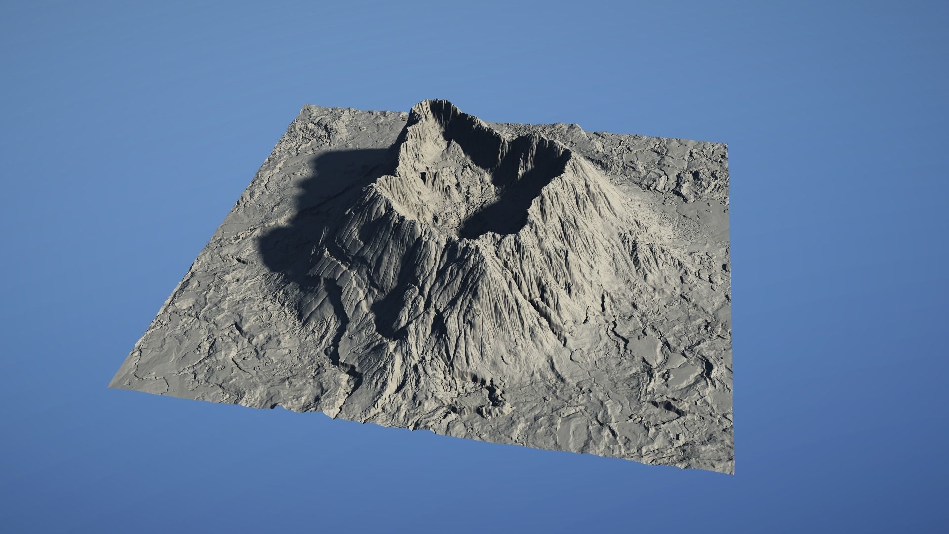 Landscape Environment Volcano Snow 05 Low-poly 3D model_26