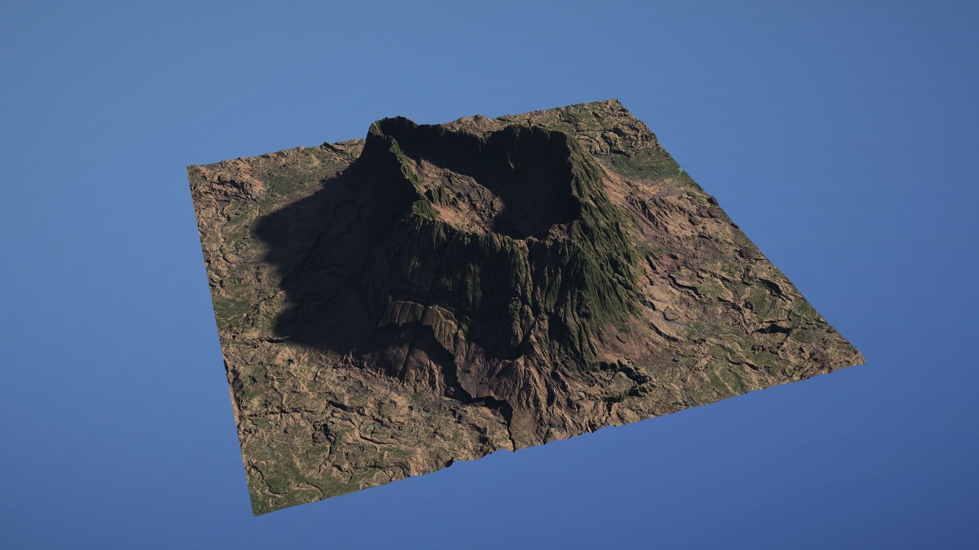 Landscape Environment Volcano Snow 05 Low-poly 3D model_11