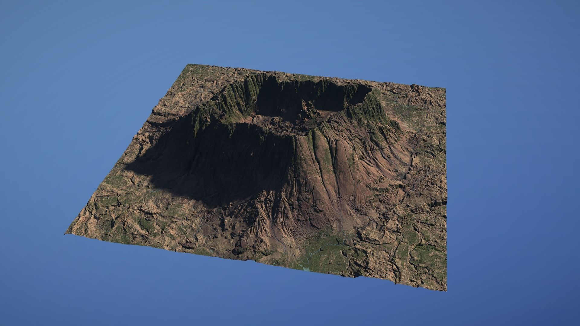 Landscape Environment Volcano Snow 05 Low-poly 3D model_19