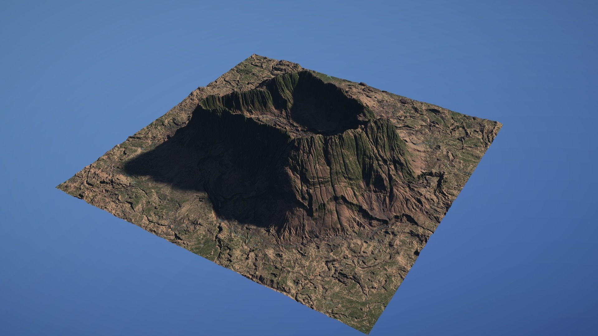 Landscape Environment Volcano Snow 05 Low-poly 3D model_9