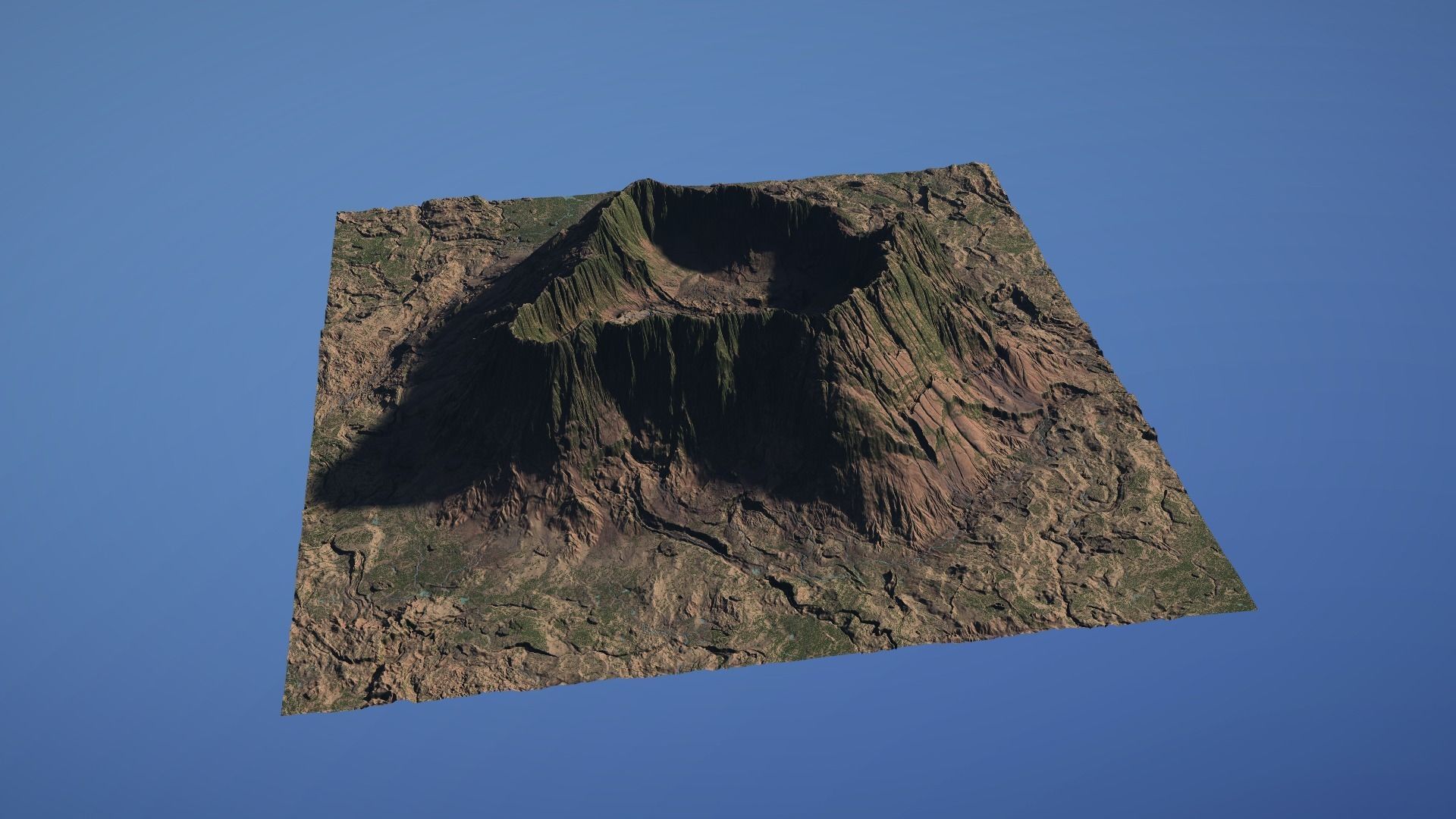 Landscape Environment Volcano Snow 05 Low-poly 3D model_6