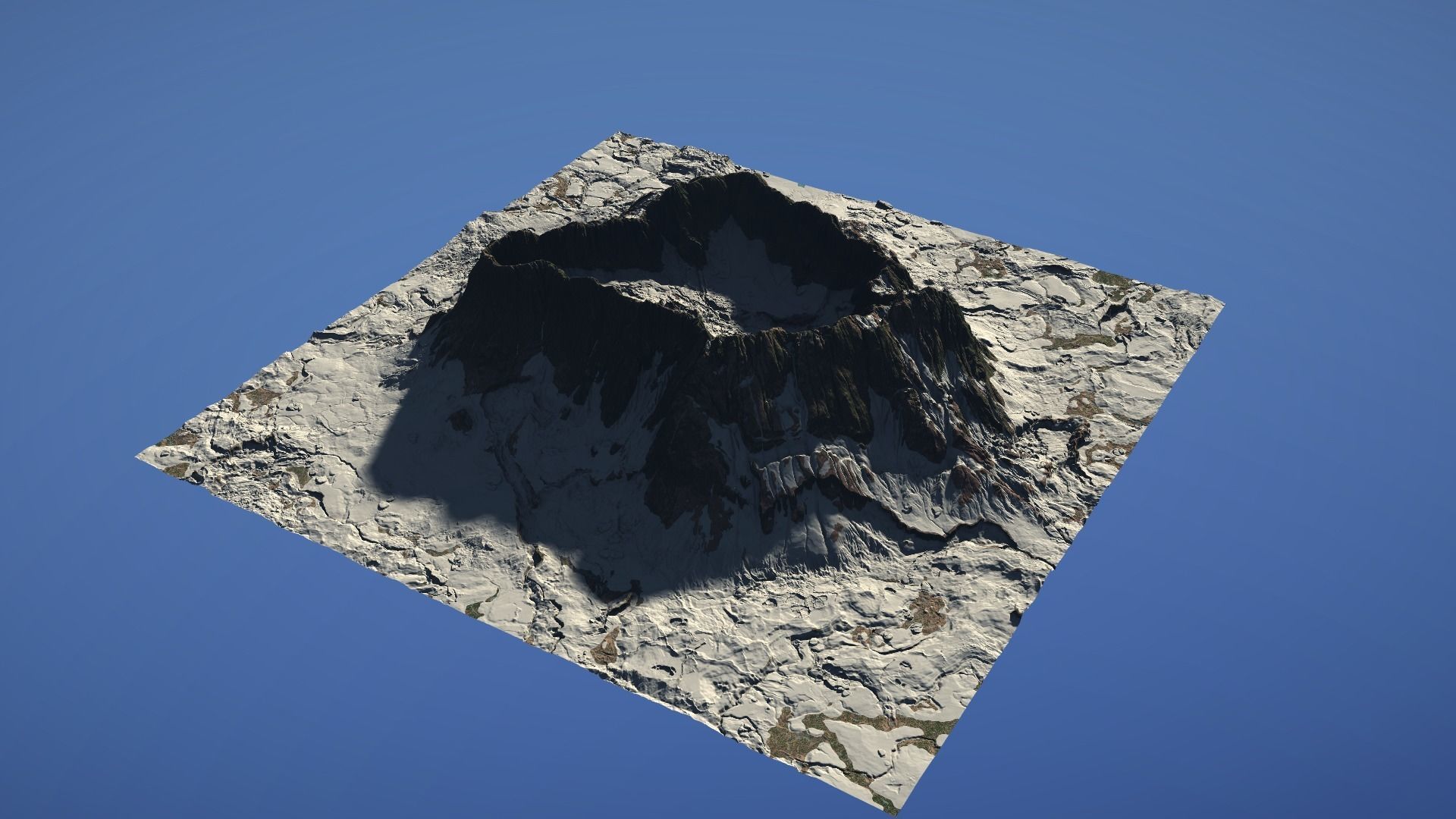 Landscape Environment Volcano Snow 05 Low-poly 3D model_10