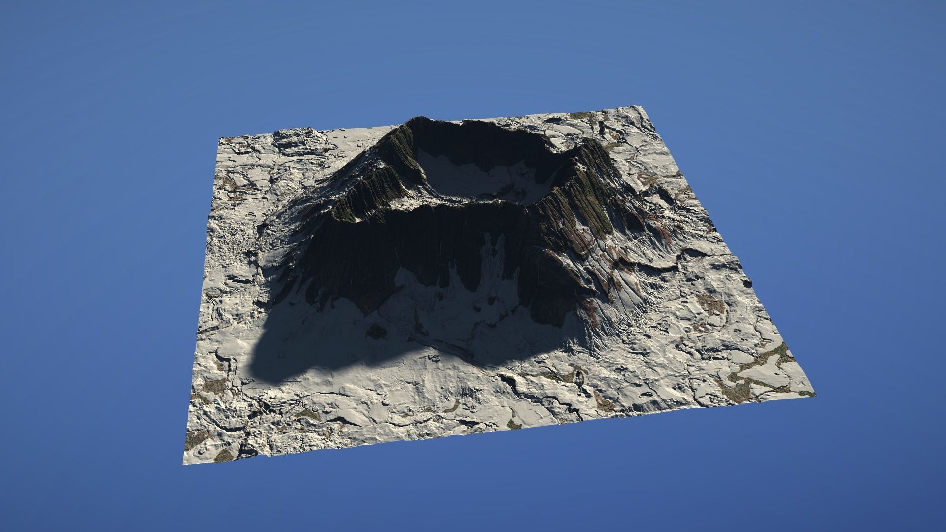 Landscape Environment Volcano Snow 05 Low-poly 3D model_7