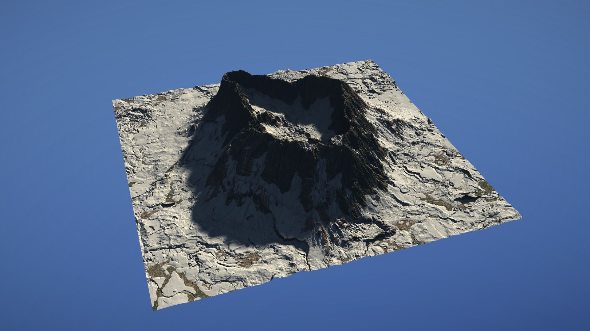 Landscape Environment Volcano Snow 05 Low-poly 3D model_12
