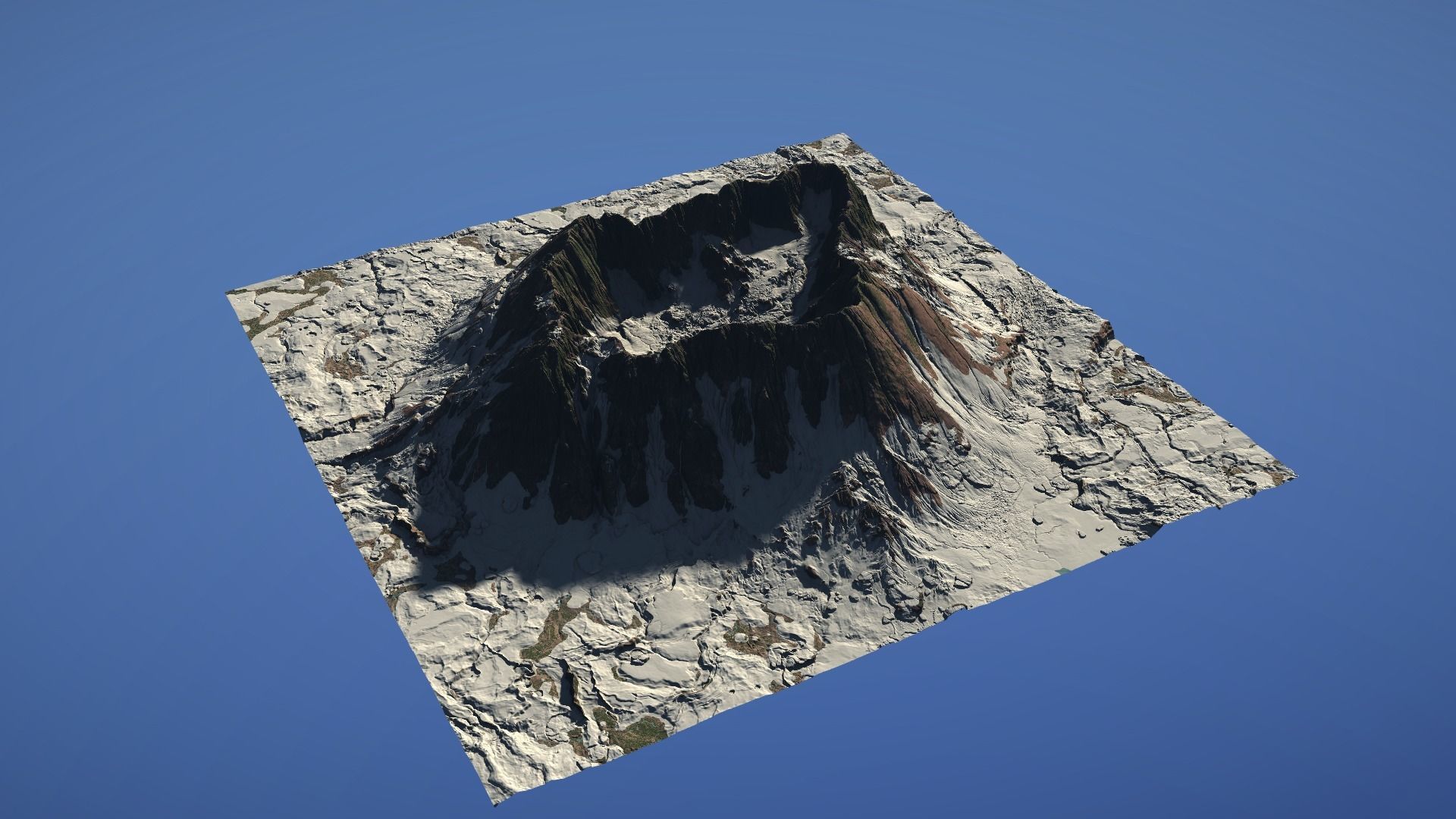 Landscape Environment Volcano Snow 05 Low-poly 3D model_17